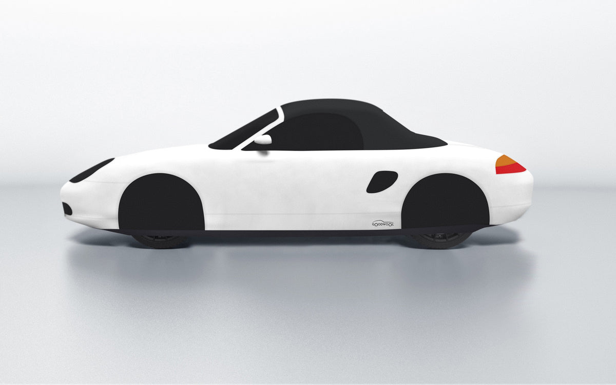 Goodwool tailor-made car cover for Porsche Boxster (986.1) — White 010