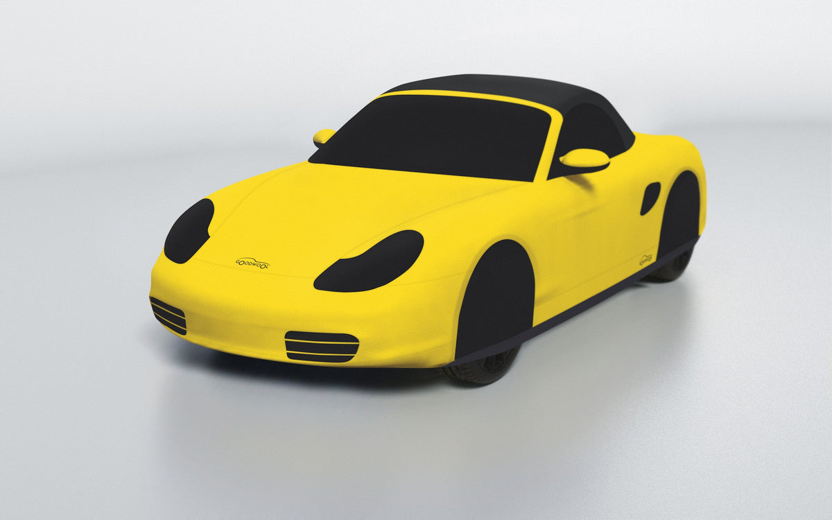 Goodwool tailor-made car cover for Porsche Boxster (986.2) — Yellow 340