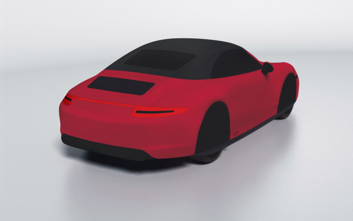 Goodwool tailor-made car cover for Porsche 911 (991.1) Carrera 4 GTS Cabriolet — Red 130