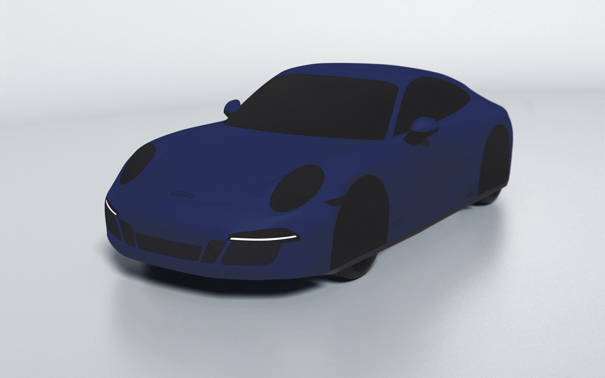 Goodwool tailor-made car cover for Porsche 911 (991.1) Carrera 4 GTS — Blue 565