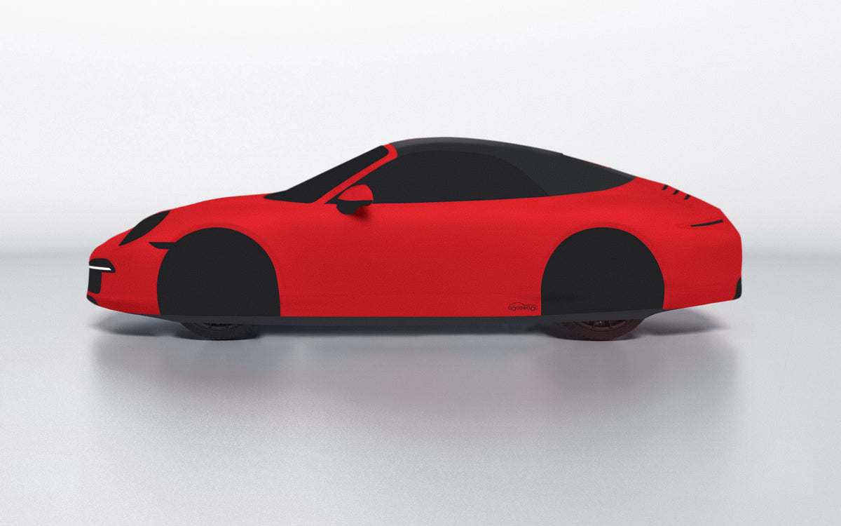 Goodwool tailor-made car cover for Porsche 911 (991.1) Carrera S Cabriolet — Red 150
