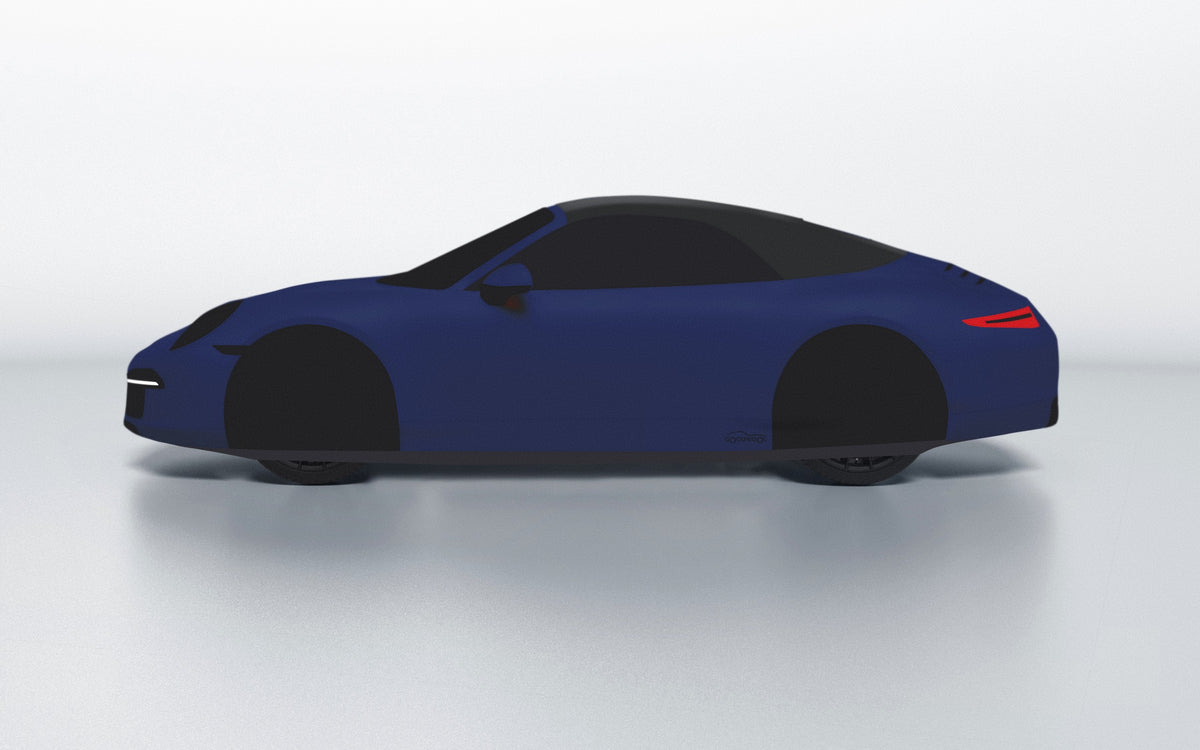Goodwool tailor-made car cover for Porsche 911 (991.1) Carrera S Cabriolet — Blue 565