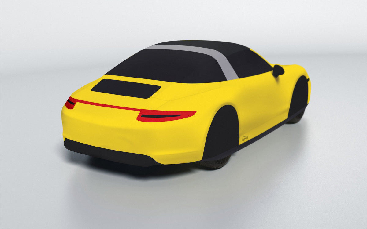 Goodwool tailor-made car cover for Porsche 911 (991.1) Targa 4 GTS — Yellow 340
