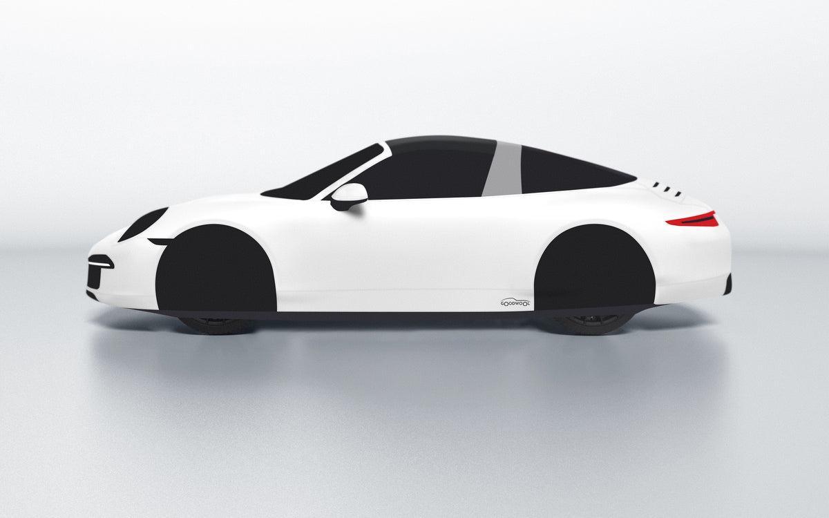 Goodwool tailor-made car cover for Porsche 911 (991.1) Targa 4S — White 010