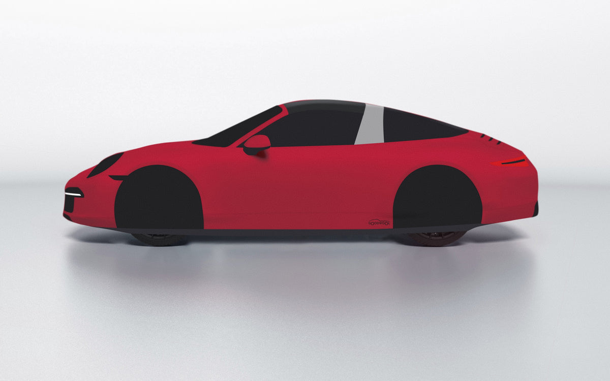 Goodwool tailor-made car cover for Porsche 911 (991.1) Targa 4S — Red 130