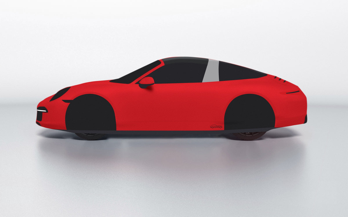 Goodwool tailor-made car cover for Porsche 911 (991.1) Targa 4S — Red 150