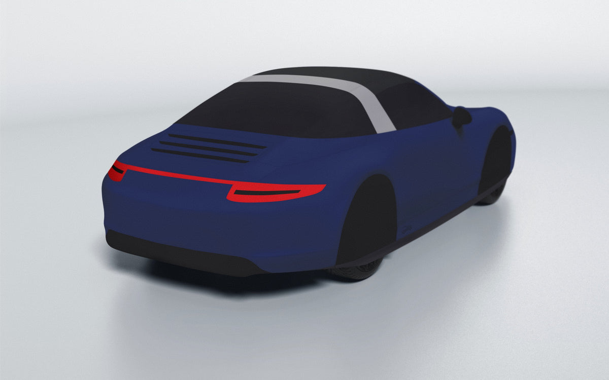 Goodwool tailor-made car cover for Porsche 911 (991.1) Targa 4S — Blue 565