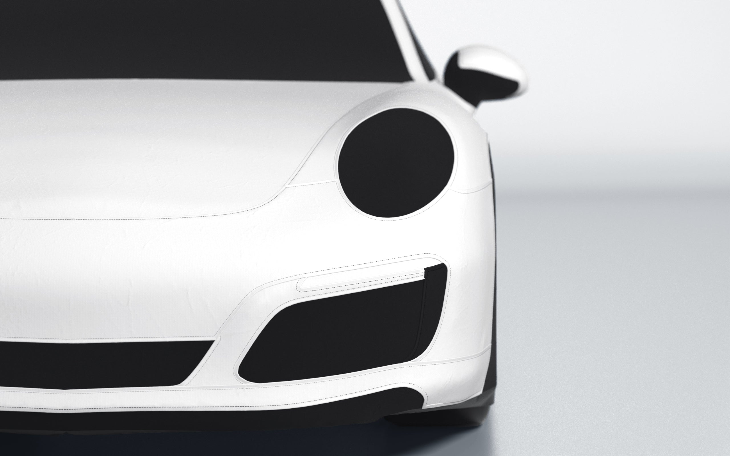 Goodwool tailor-made car cover for Porsche 911 (991.2) Carrera S — White 010