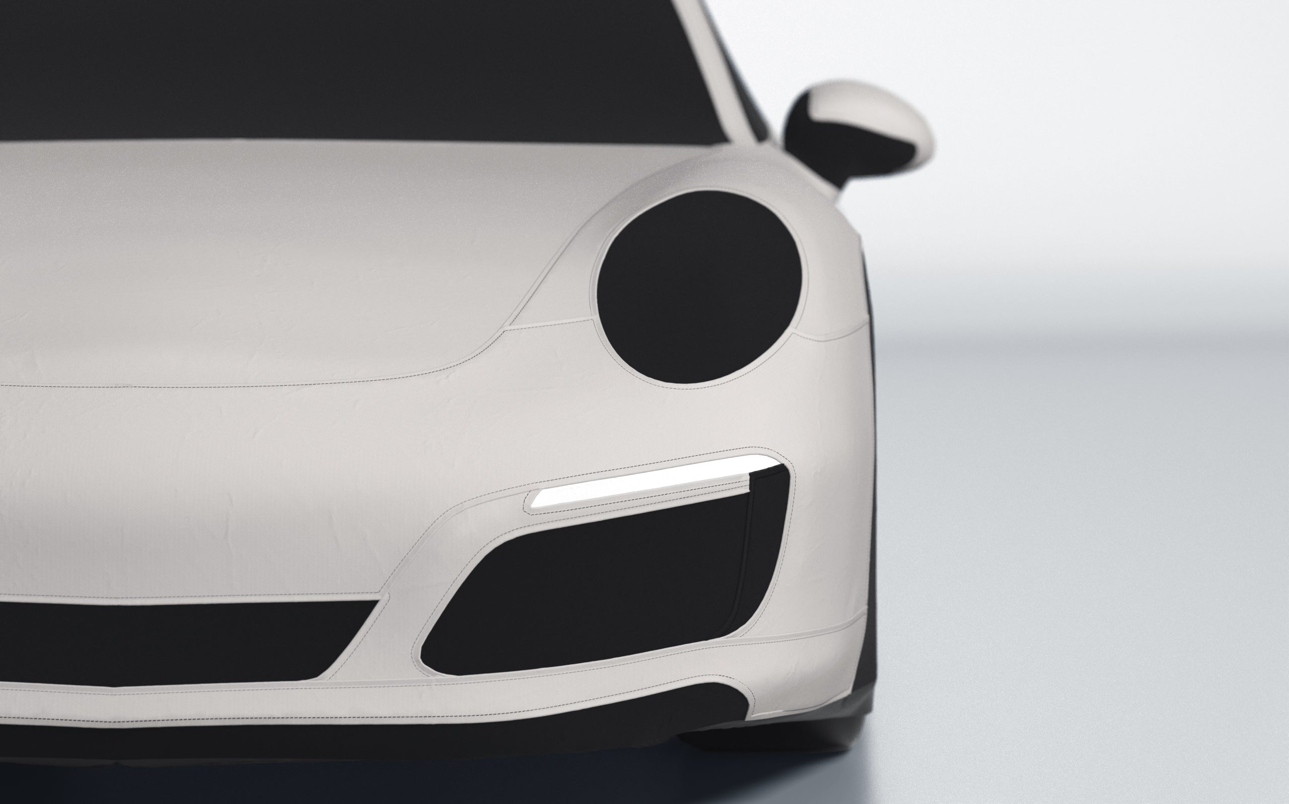 Goodwool tailor-made car cover for Porsche 911 (991.2) Carrera S — White 030