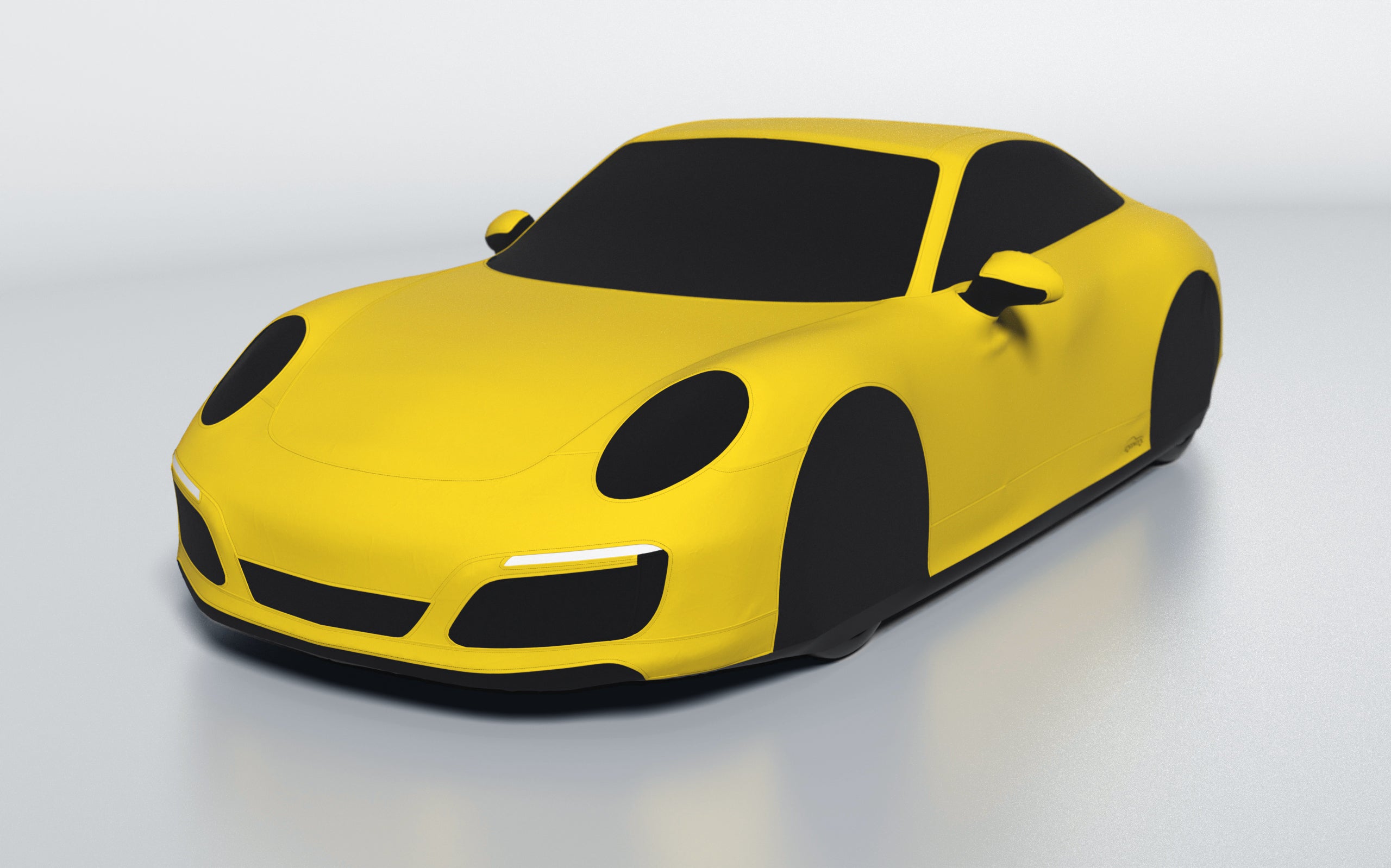 Goodwool tailor-made car cover for Porsche 911 (991.2) Carrera S — Yellow 340