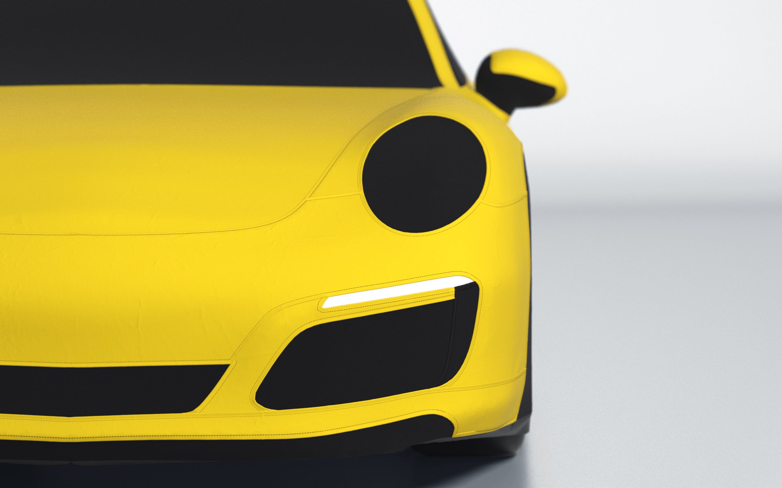 Goodwool tailor-made car cover for Porsche 911 (991.2) Carrera S — Yellow 340