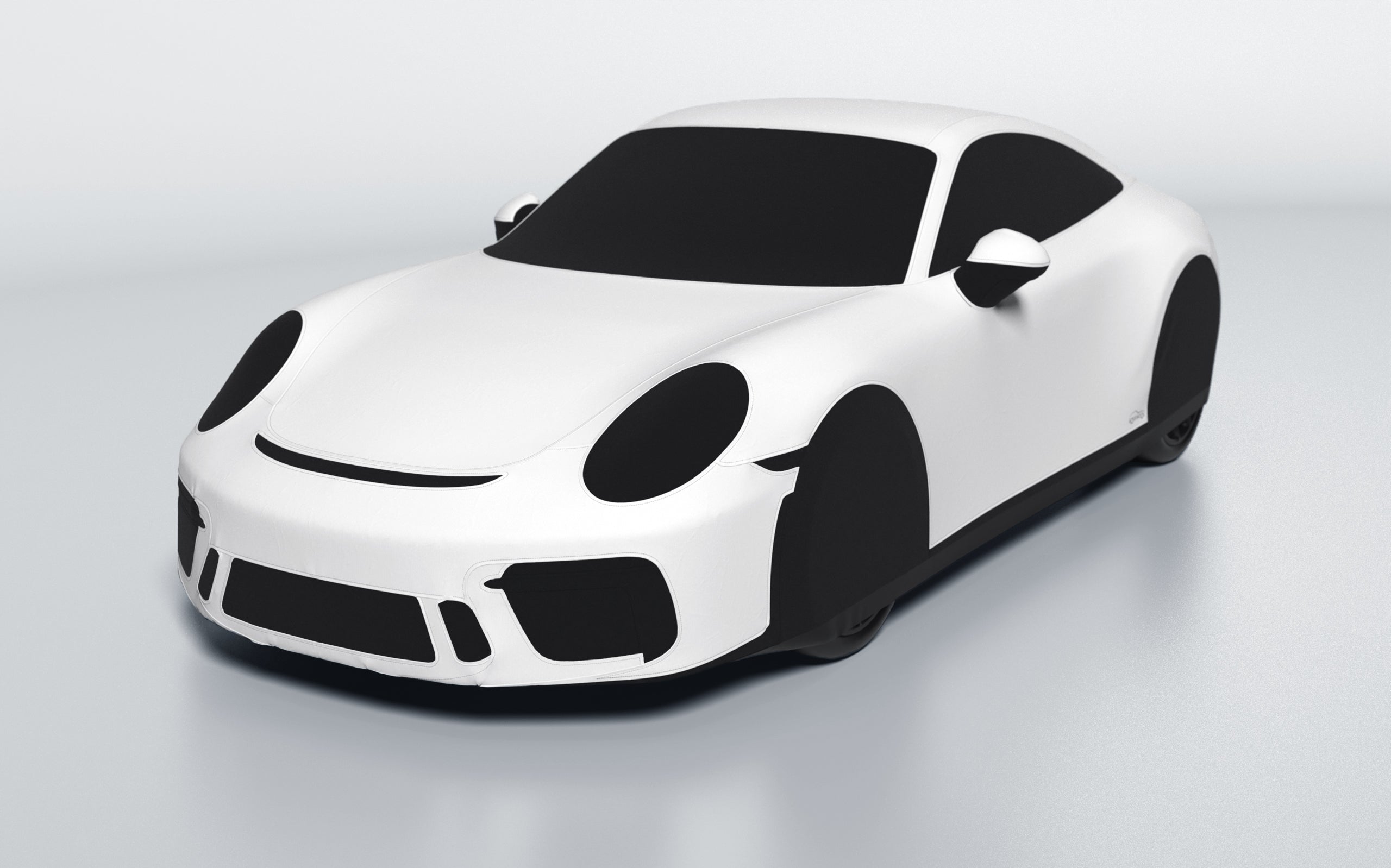 Goodwool tailor-made car cover for Porsche 911 (991.2) GT3 Touring — White 010