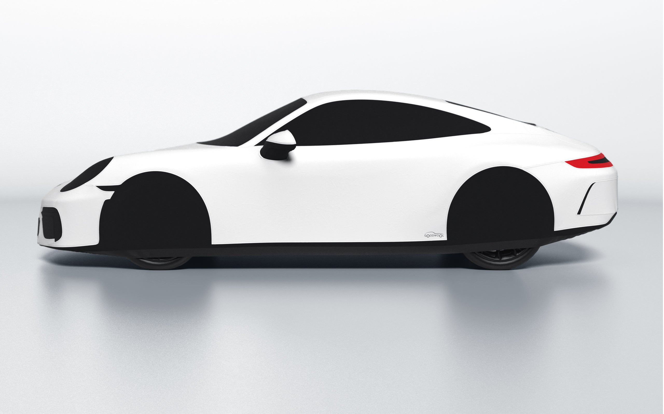 Goodwool tailor-made car cover for Porsche 911 (991.2) GT3 Touring — White 010