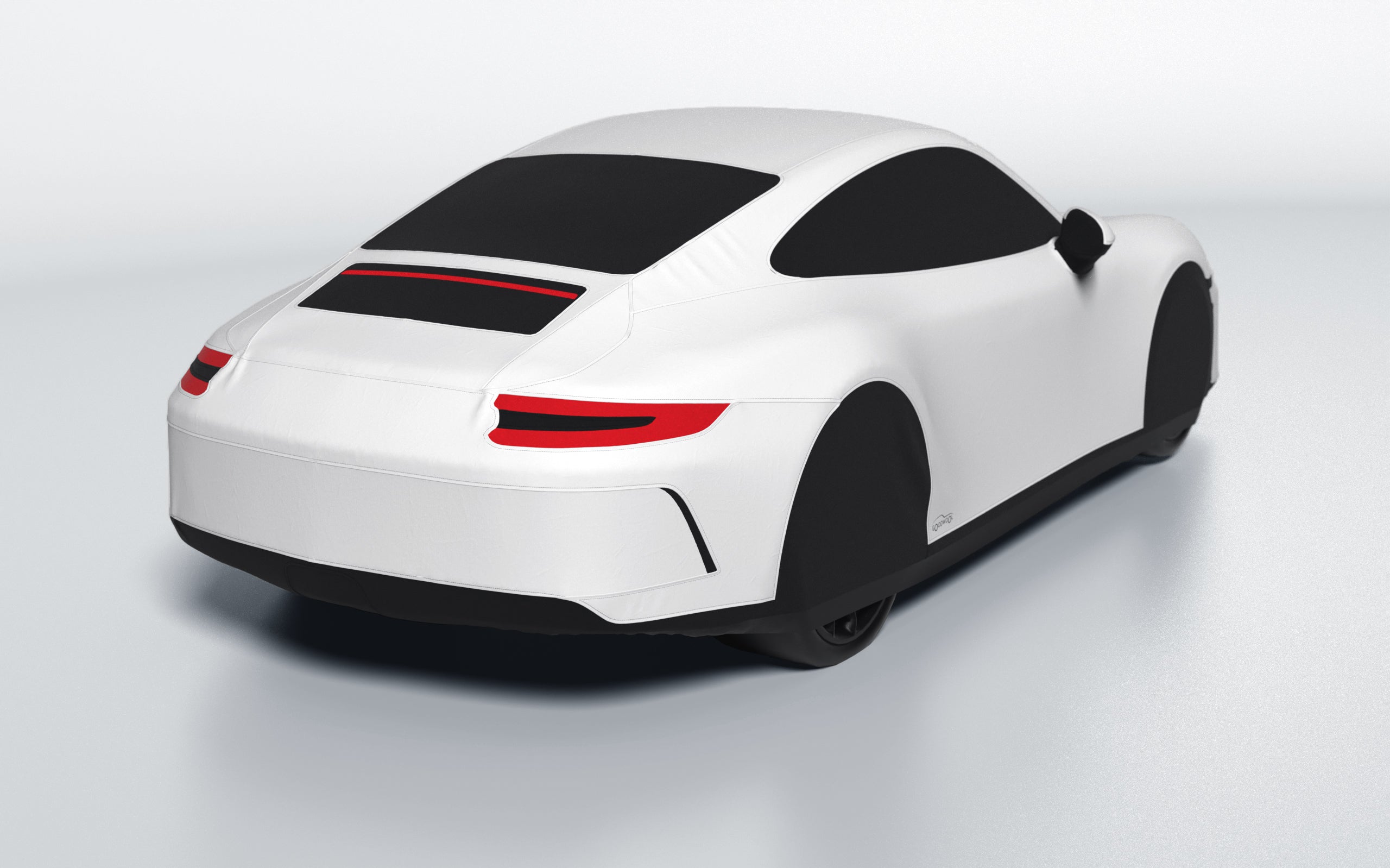 Goodwool tailor-made car cover for Porsche 911 (991.2) GT3 Touring — White 010