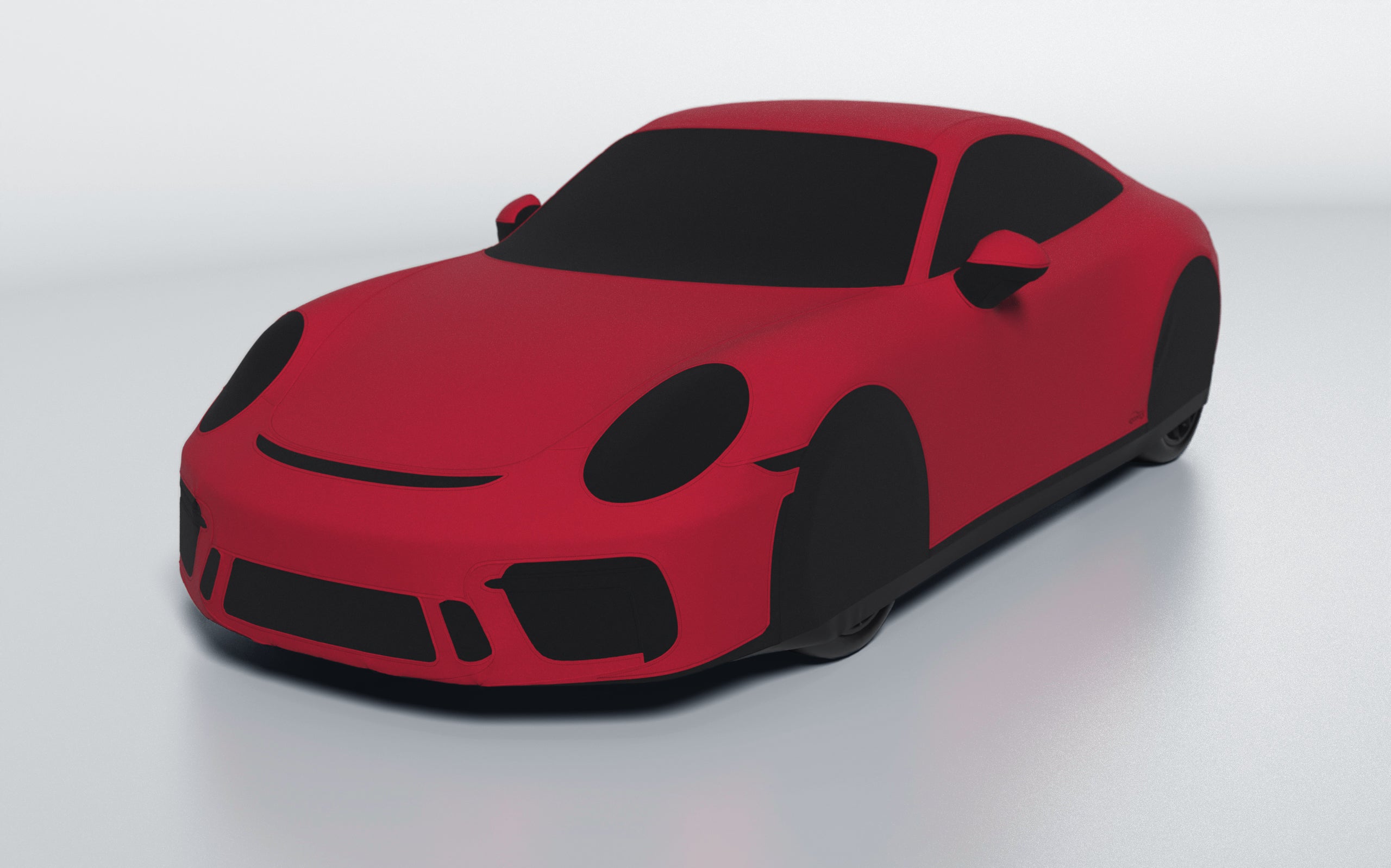 Goodwool tailor-made car cover for Porsche 911 (991.2) GT3 Touring — Red 130