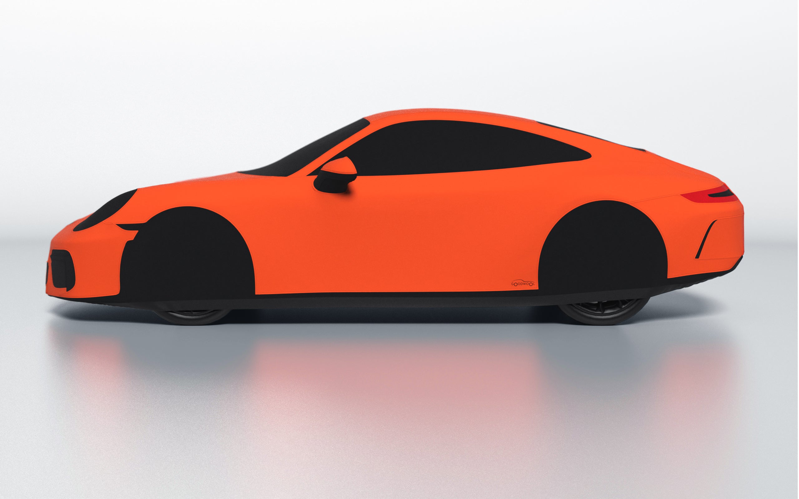 Goodwool tailor-made car cover for Porsche 911 (991.2) GT3 Touring — Orange 220