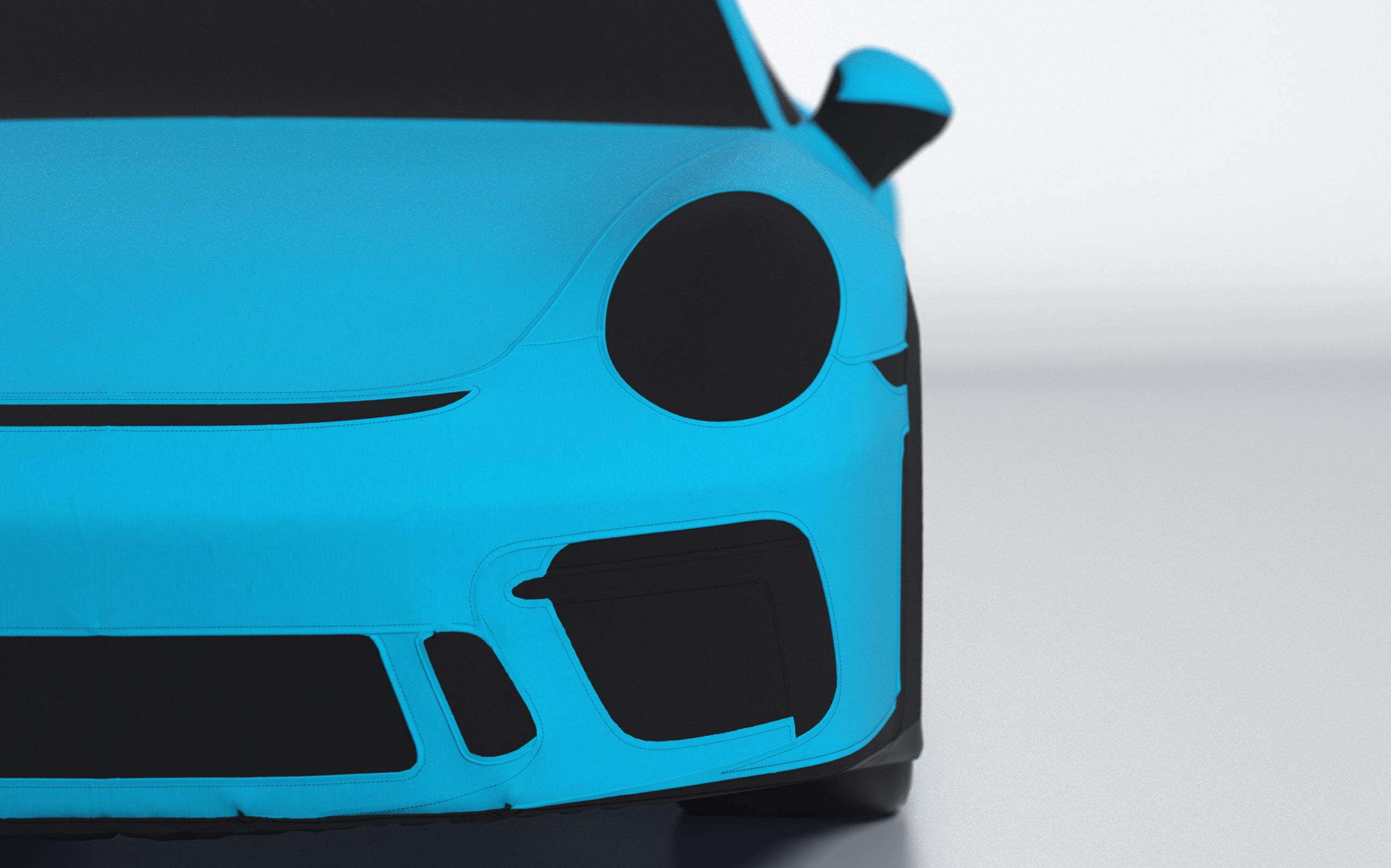 Goodwool tailor-made car cover for Porsche 911 (991.2) GT3 Touring — Blue 525