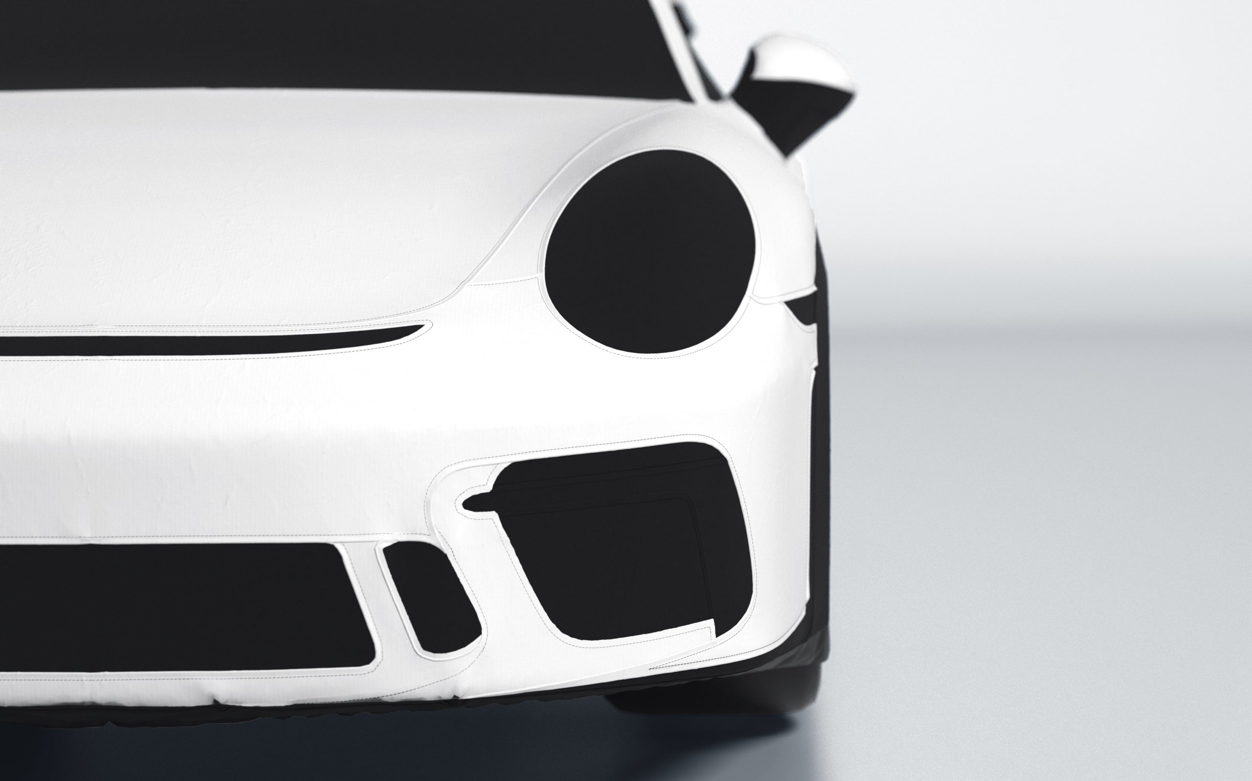 Goodwool tailor-made car cover for Porsche 911 (991.2) GT3 — White 010