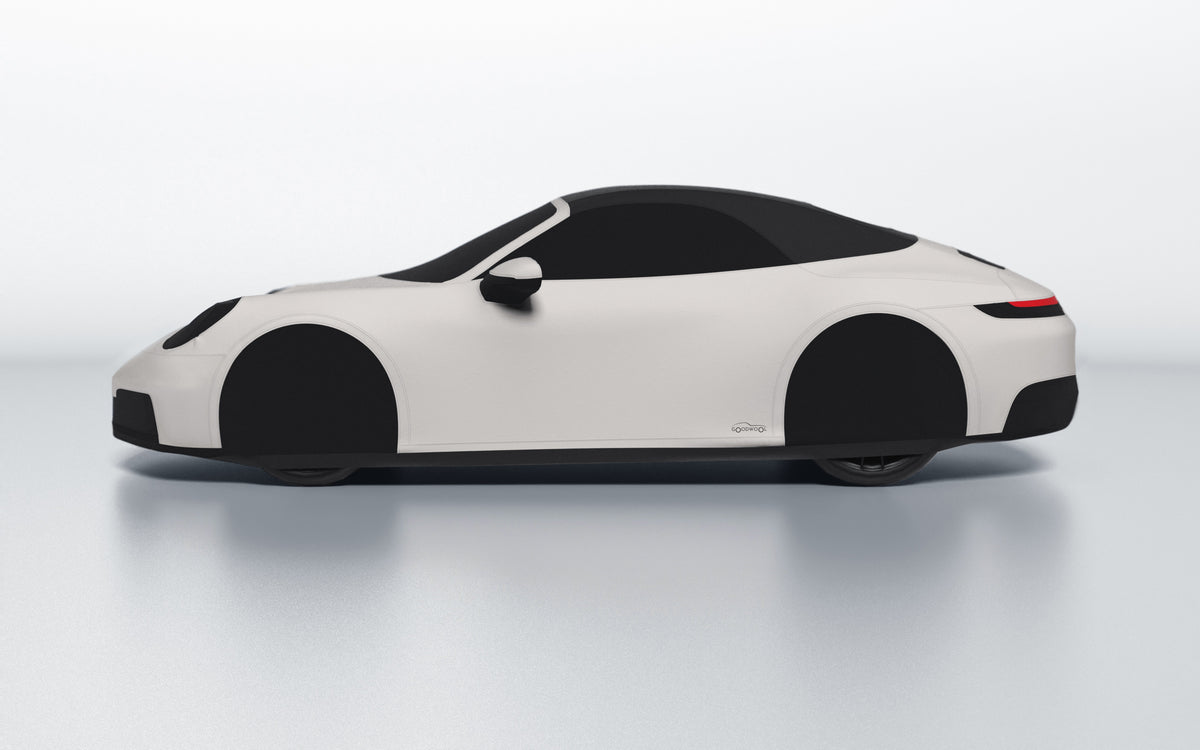 Goodwool tailor-made car cover for Porsche 911 (992.2) Carrera 4 GTS Cabriolet — White 030