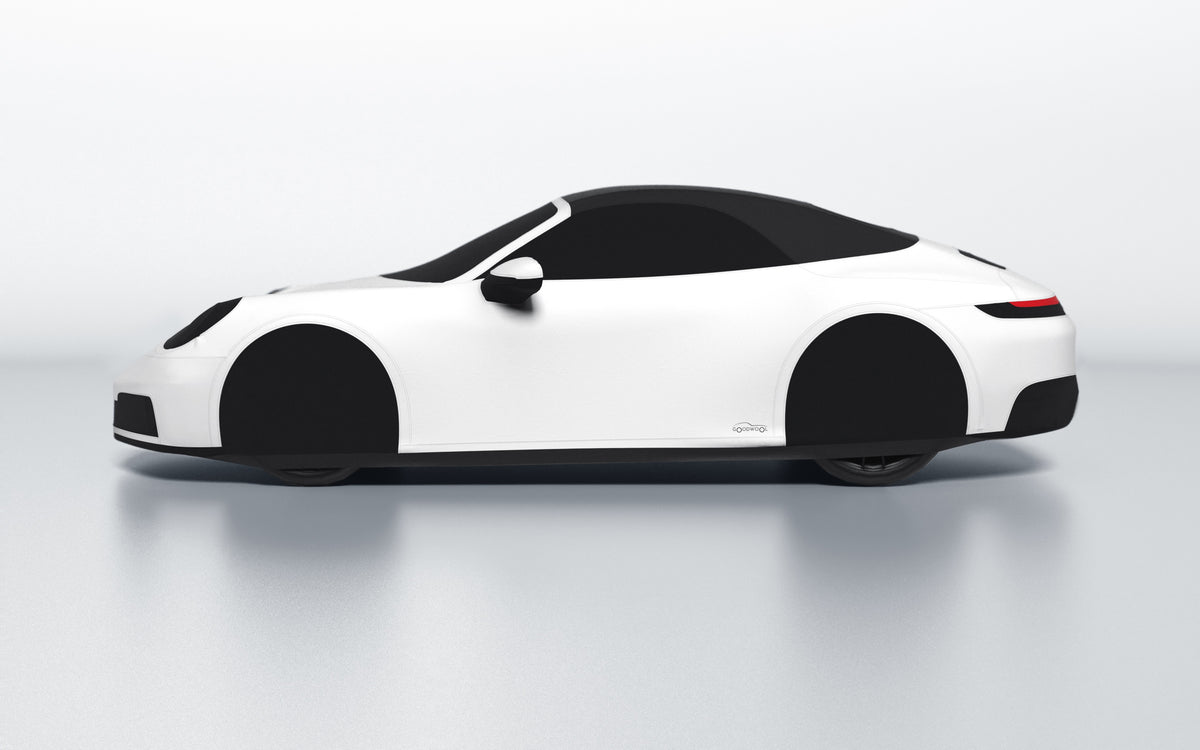 Goodwool tailor-made car cover for Porsche 911 (992.2) Carrera S Cabriolet — White 010