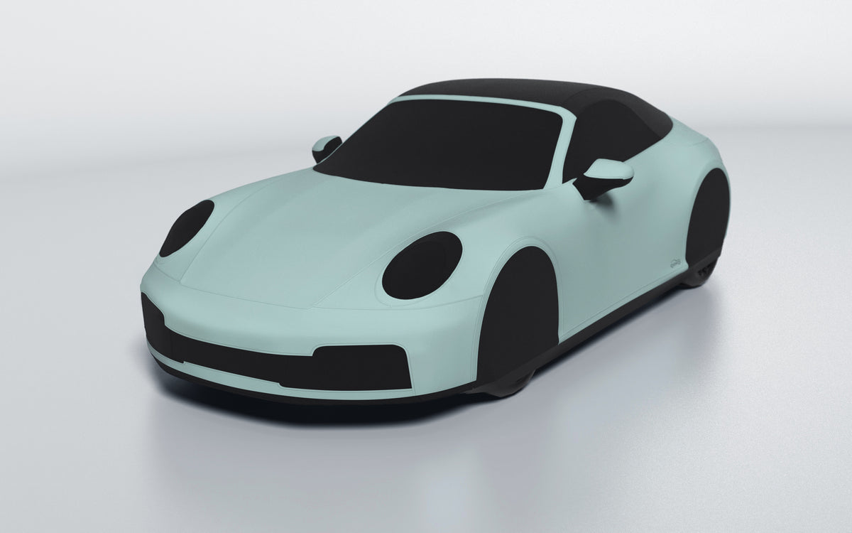 Goodwool tailor-made car cover for Porsche 911 (992.2) Carrera S Cabriolet — Green 415