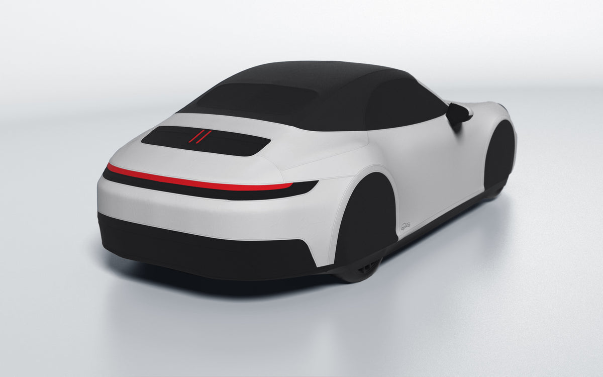 Goodwool tailor-made car cover for Porsche 911 (992.2) Carrera S Cabriolet — Grey 710