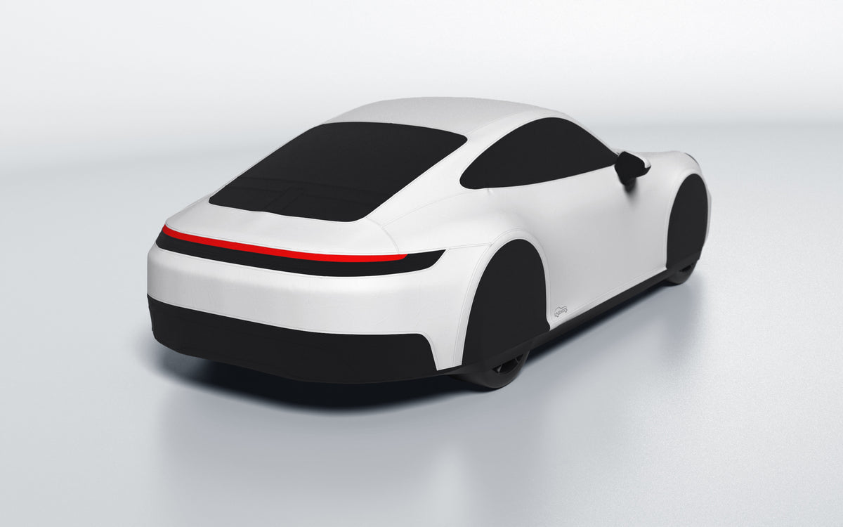 Goodwool tailor-made car cover for Porsche 911 (992.2) Carrera S — White 010