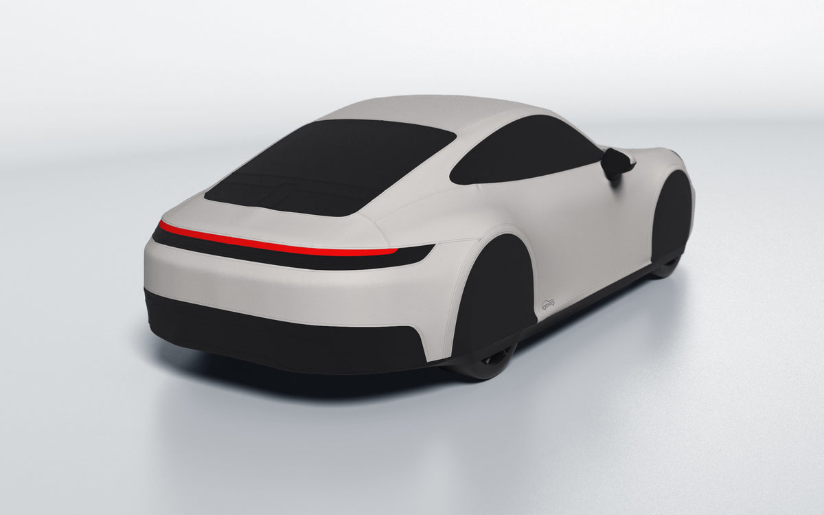 Goodwool tailor-made car cover for Porsche 911 (992.2) Carrera S — White 030