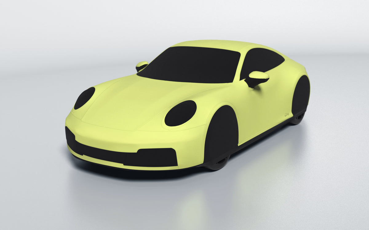 Goodwool tailor-made car cover for Porsche 911 (992.2) Carrera S — Yellow 390