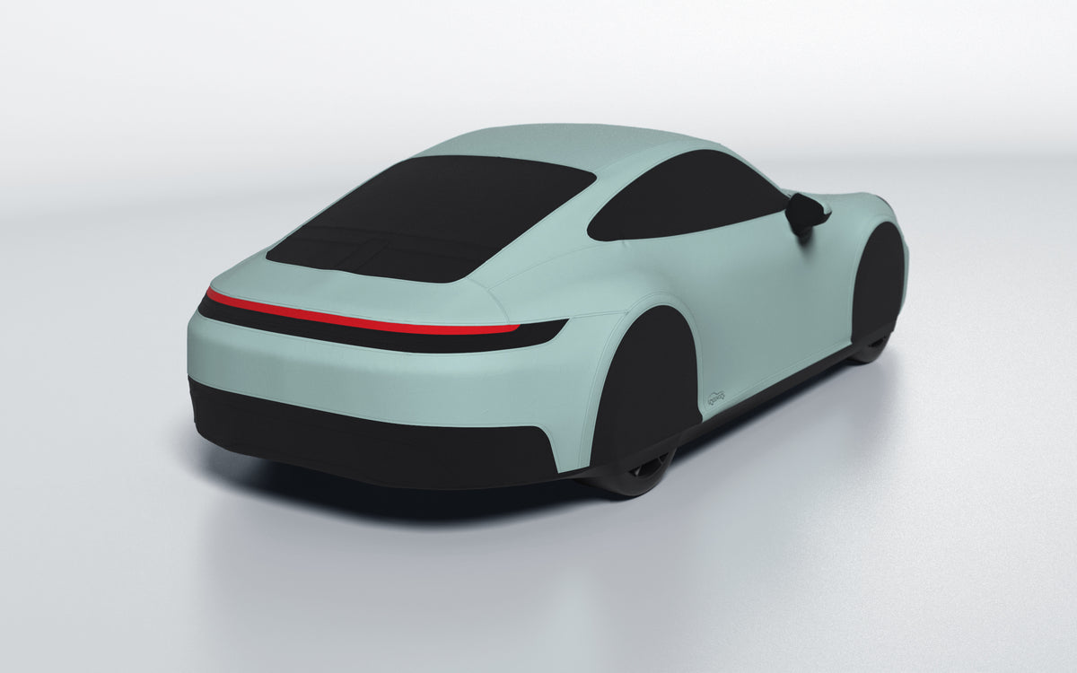Goodwool tailor-made car cover for Porsche 911 (992.2) Carrera S — Green 415
