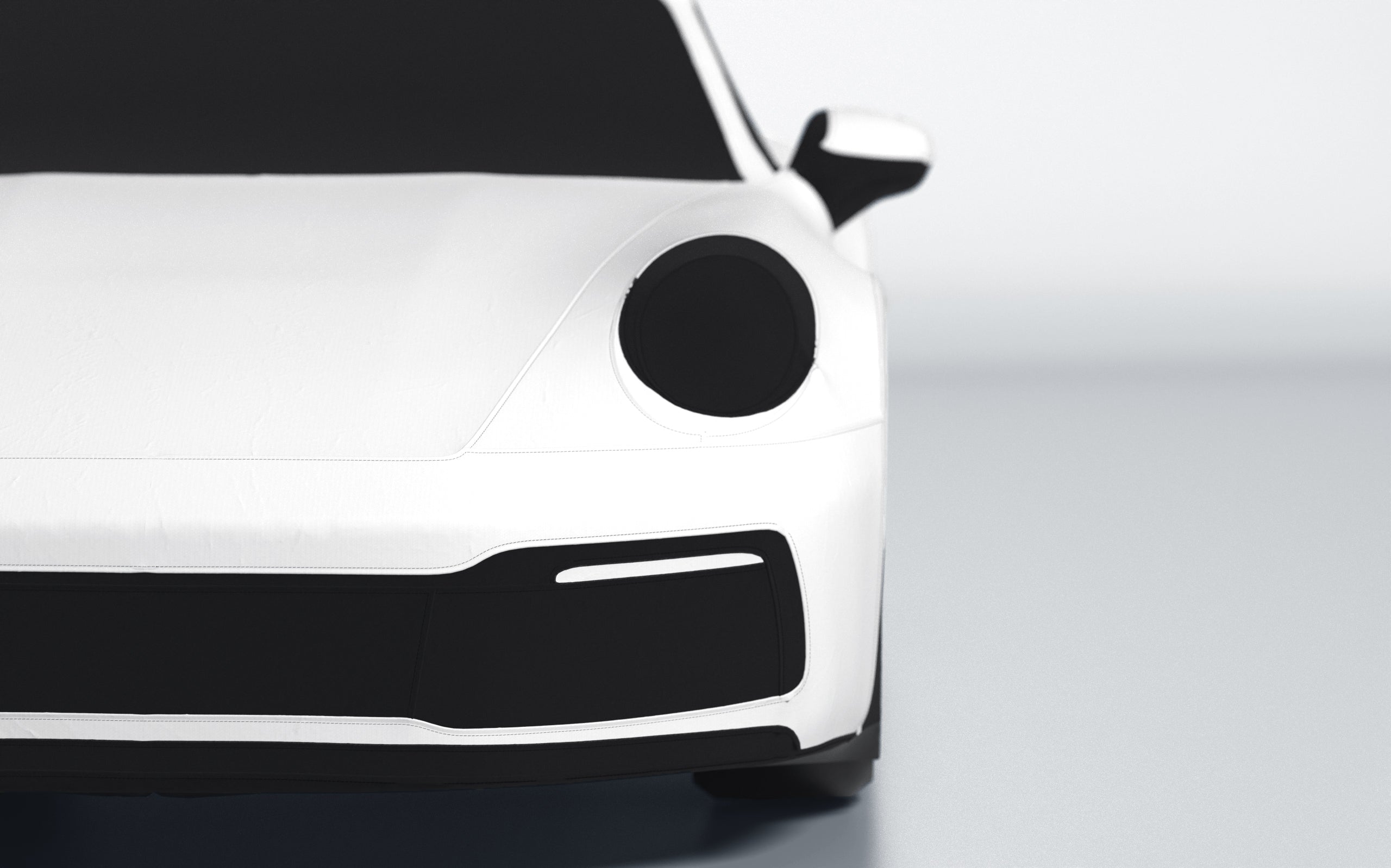 Goodwool tailor-made car cover for Porsche 911 (992.1) Carrera Cabrio — White 010