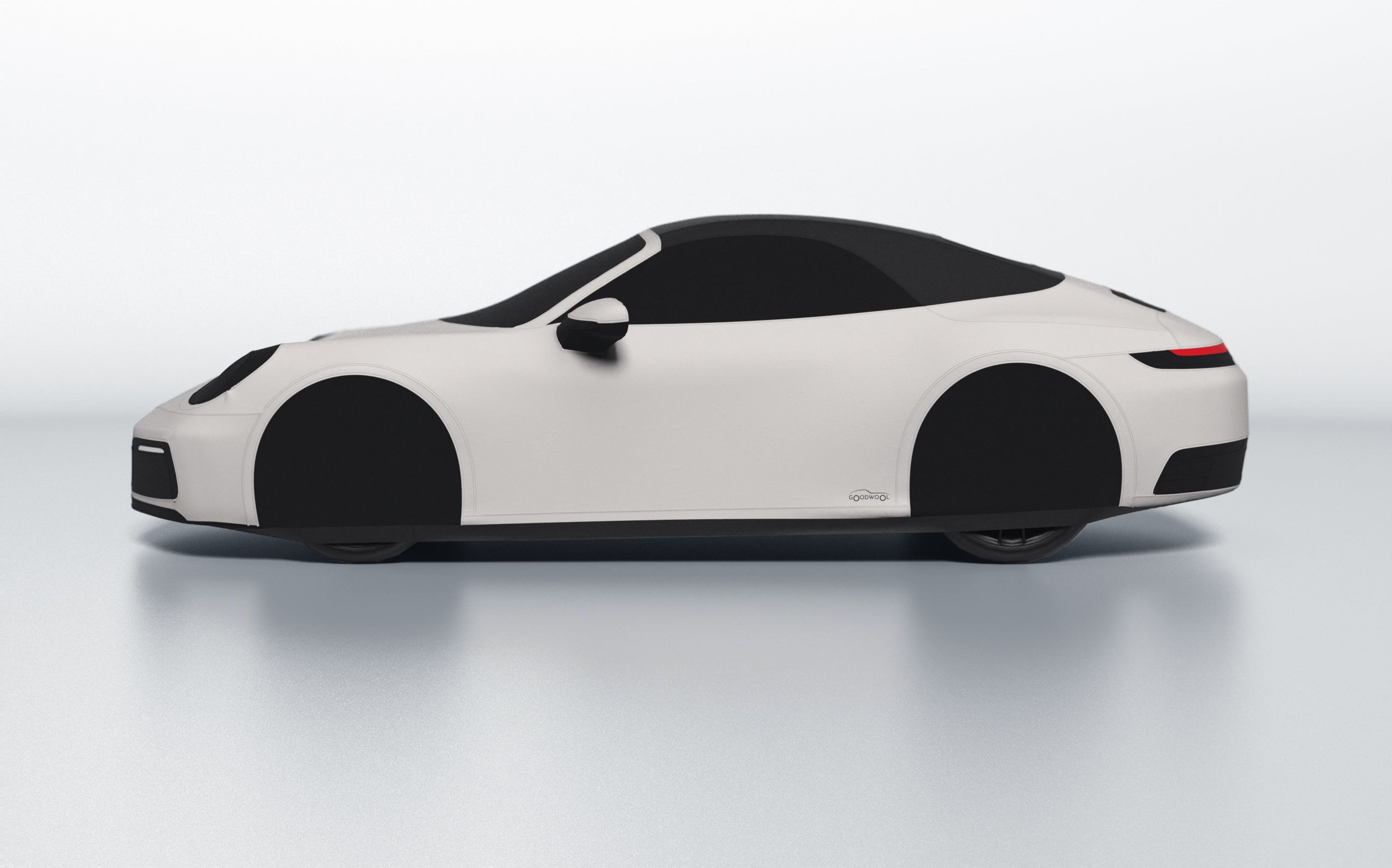 Goodwool tailor-made car cover for Porsche 911 (992.1) Carrera Cabrio — White 030