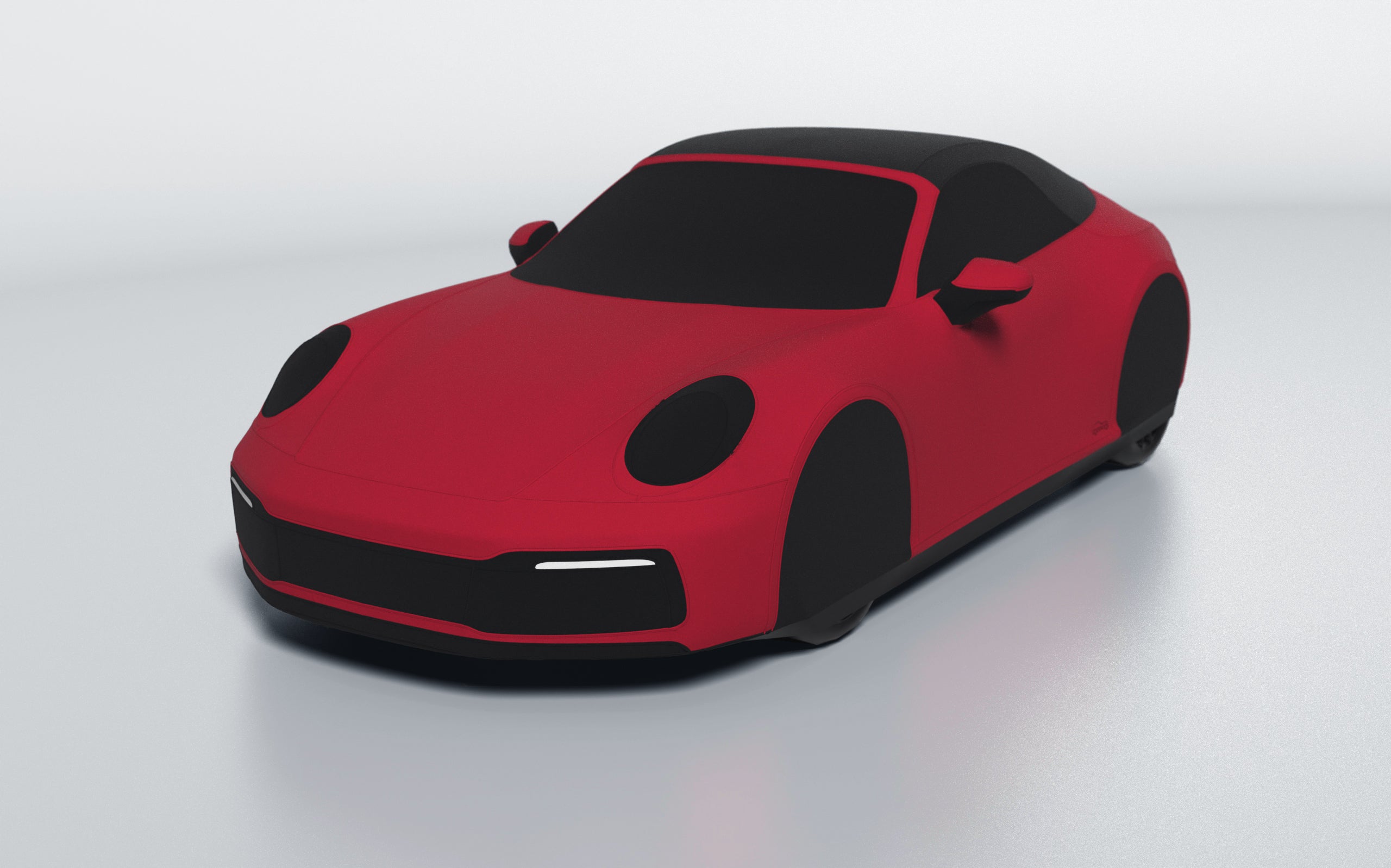 Goodwool tailor-made car cover for Porsche 911 (992.1) Carrera Cabrio — Red 130