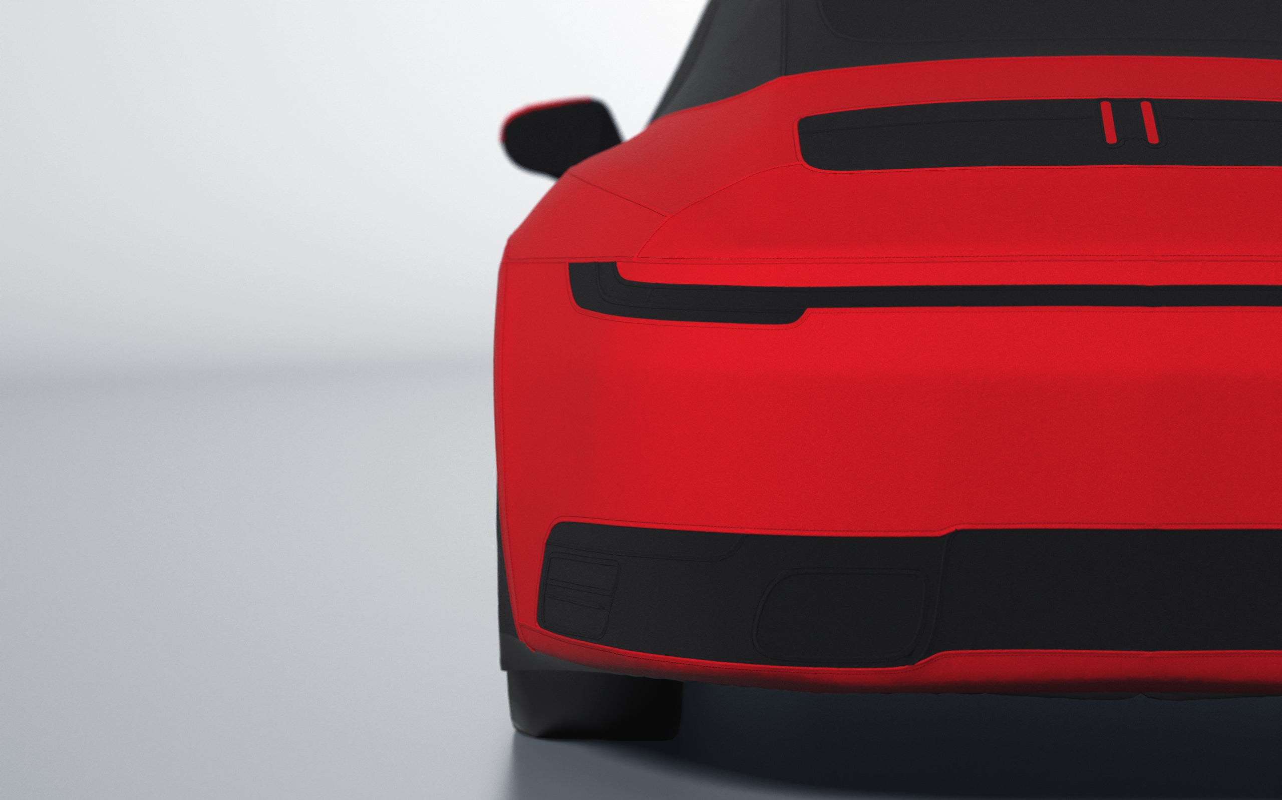 Goodwool tailor-made car cover for Porsche 911 (992.1) Carrera Cabrio — Red 150