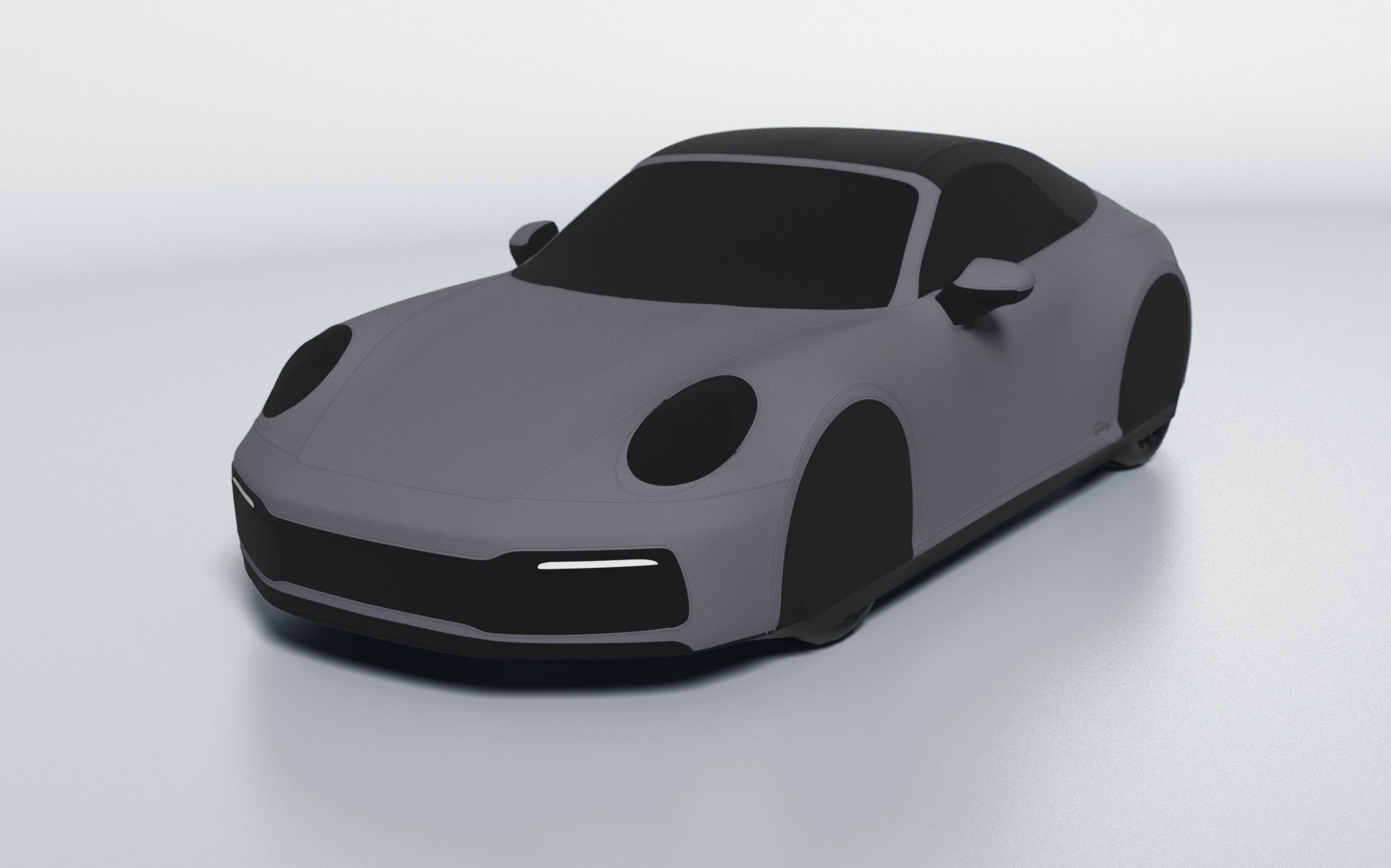 Goodwool tailor-made car cover for Porsche 911 (992.1) Carrera Cabrio — Grey 770