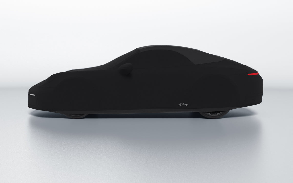 Goodwool tailor-made car cover for Porsche 911 (992.1) Carrera Cabrio — Black 890