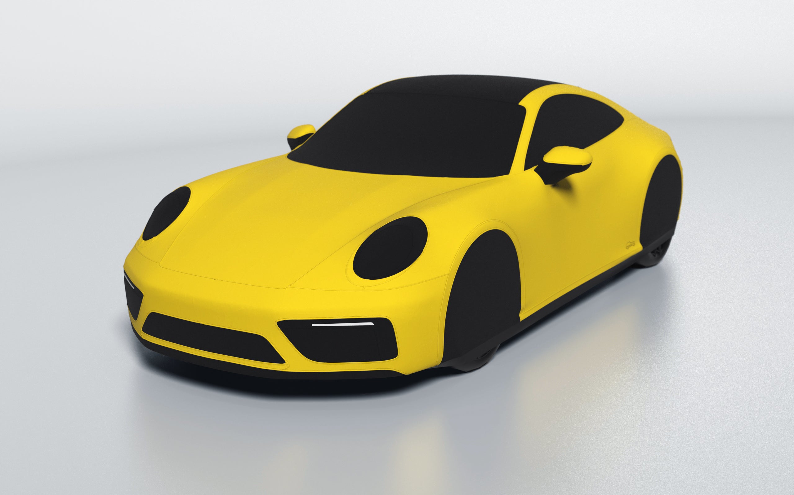 Goodwool tailor-made car cover for Porsche 911 (992.1) Carrera GTS — Yellow 340