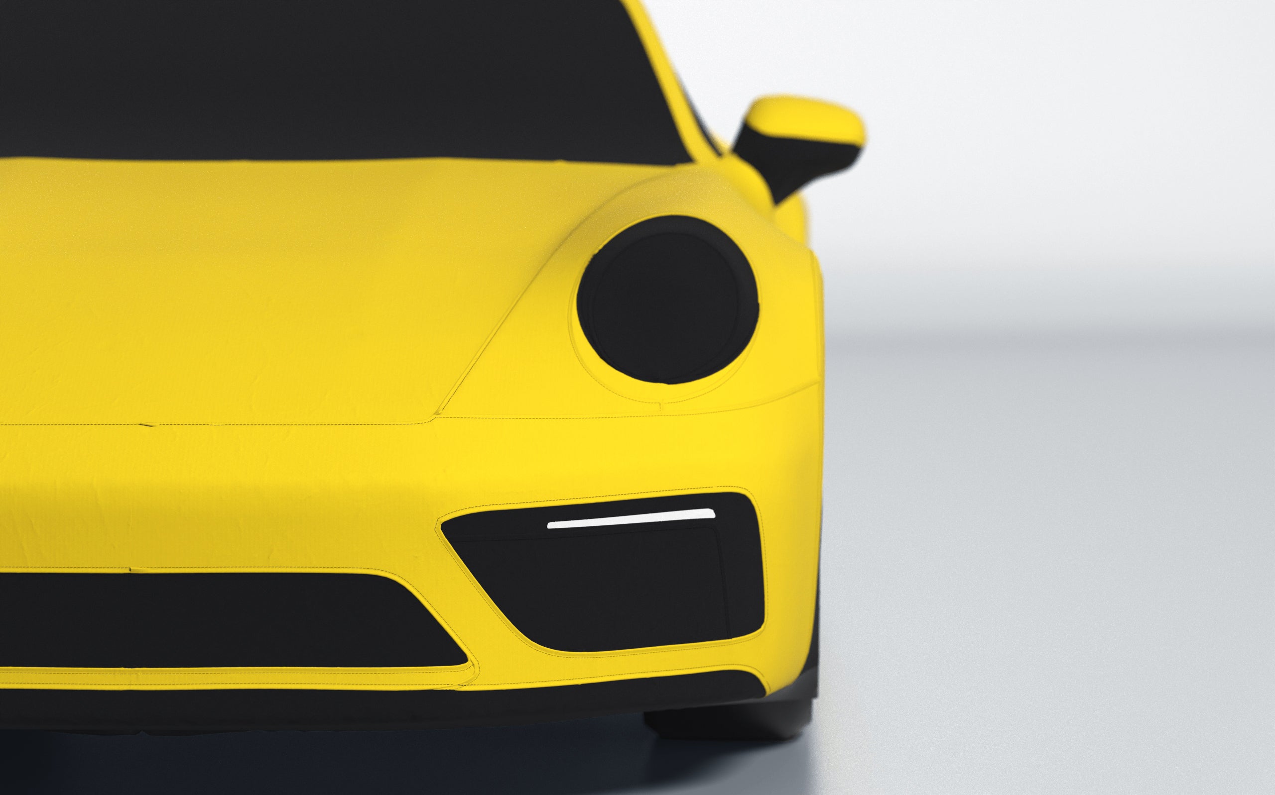 Goodwool tailor-made car cover for Porsche 911 (992.1) Carrera GTS — Yellow 340