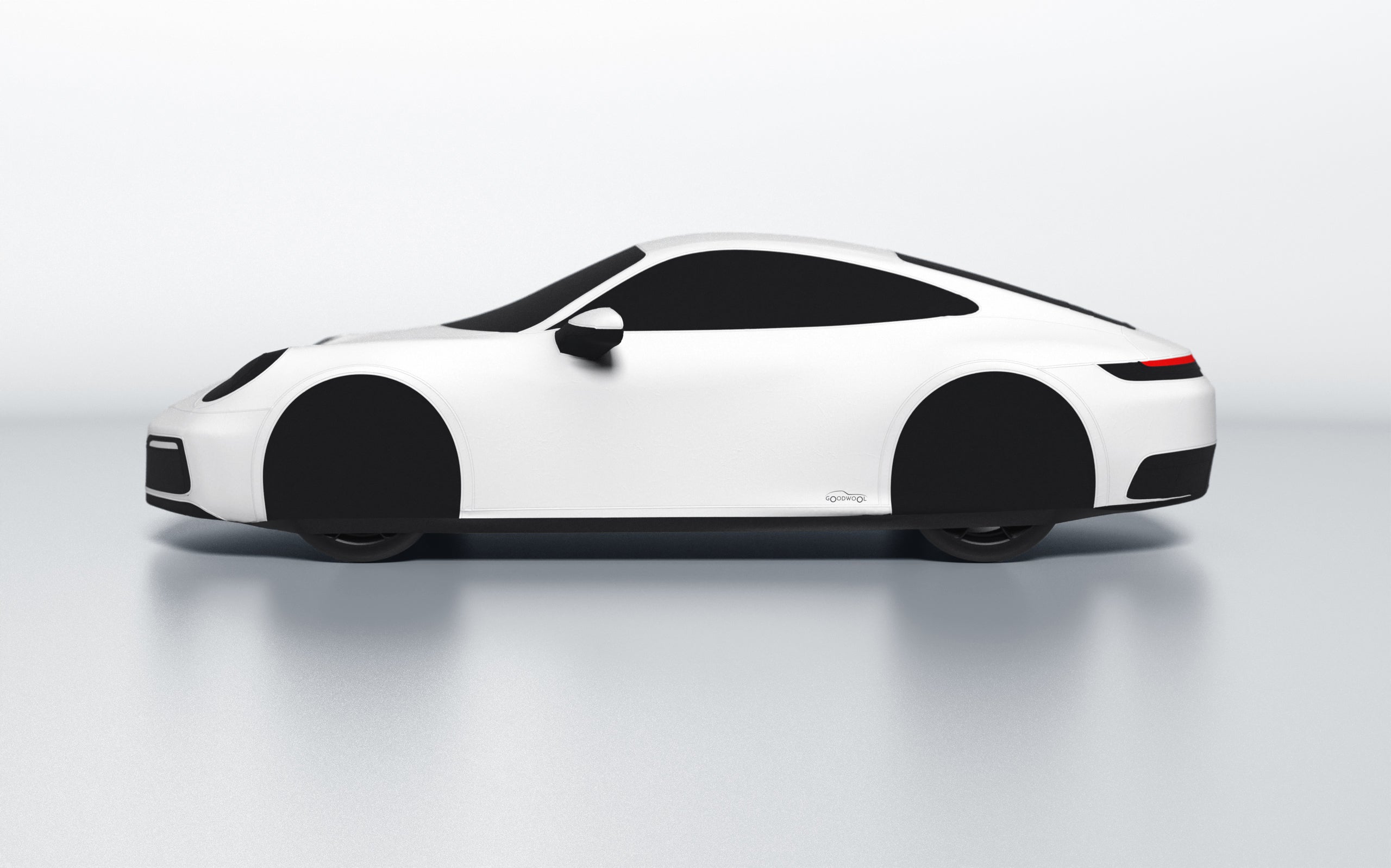 Goodwool tailor-made car cover for Porsche 911 (992.1) Carrera — White 010