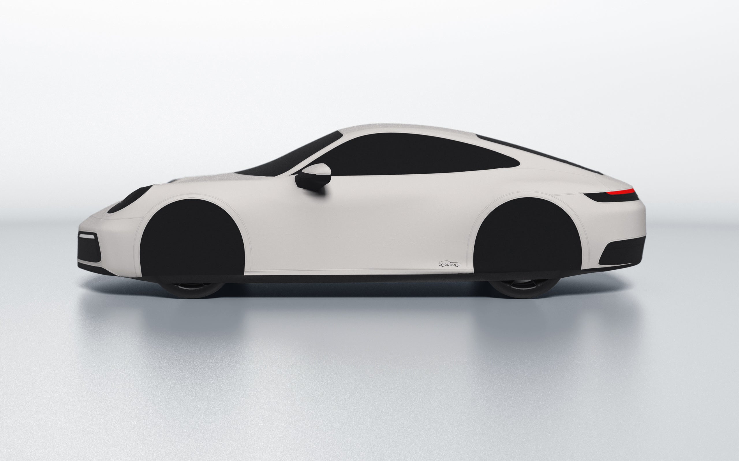 Goodwool tailor-made car cover for Porsche 911 (992.1) Carrera — White 030
