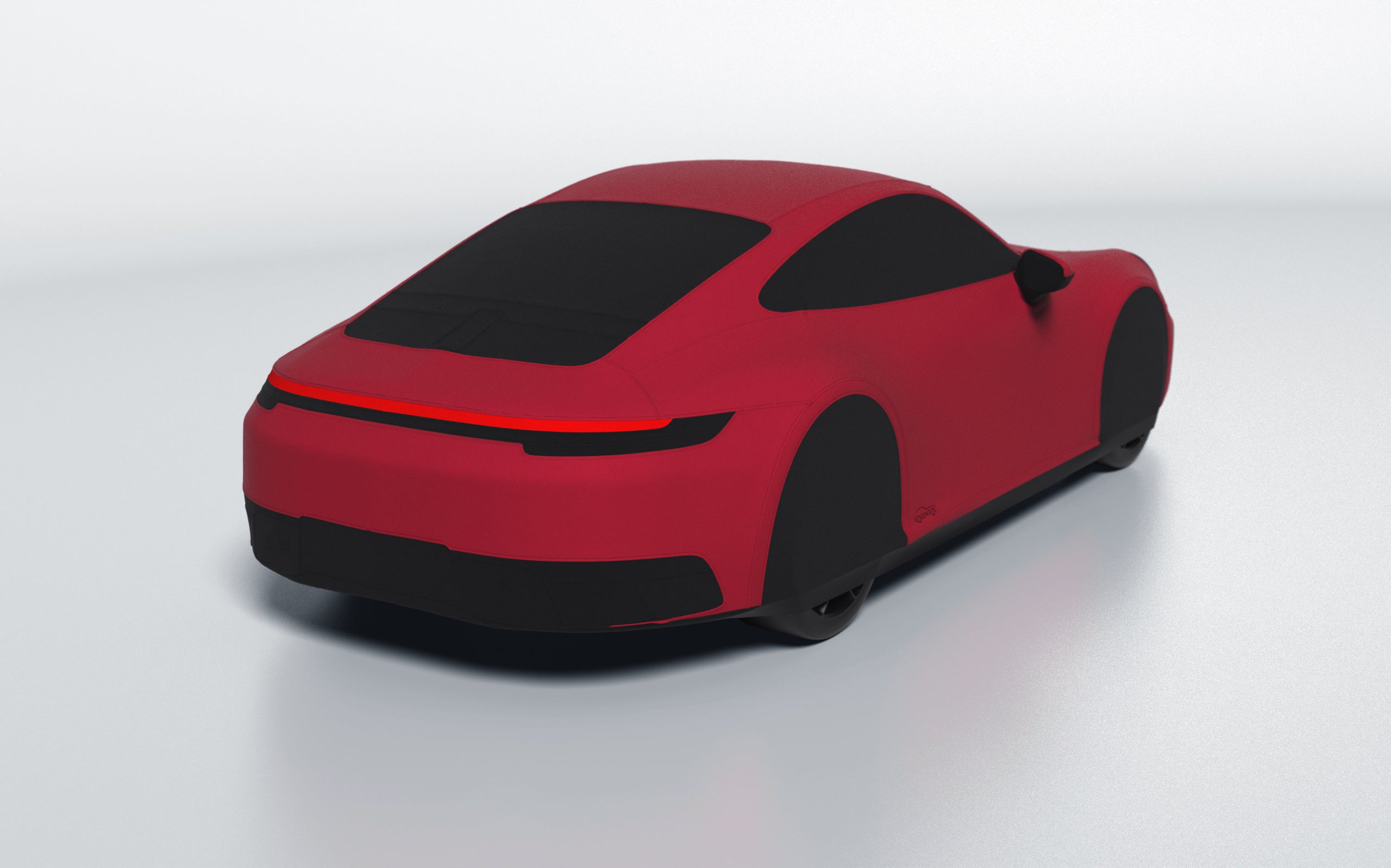 Goodwool tailor-made car cover for Porsche 911 (992.1) Carrera — Red 130