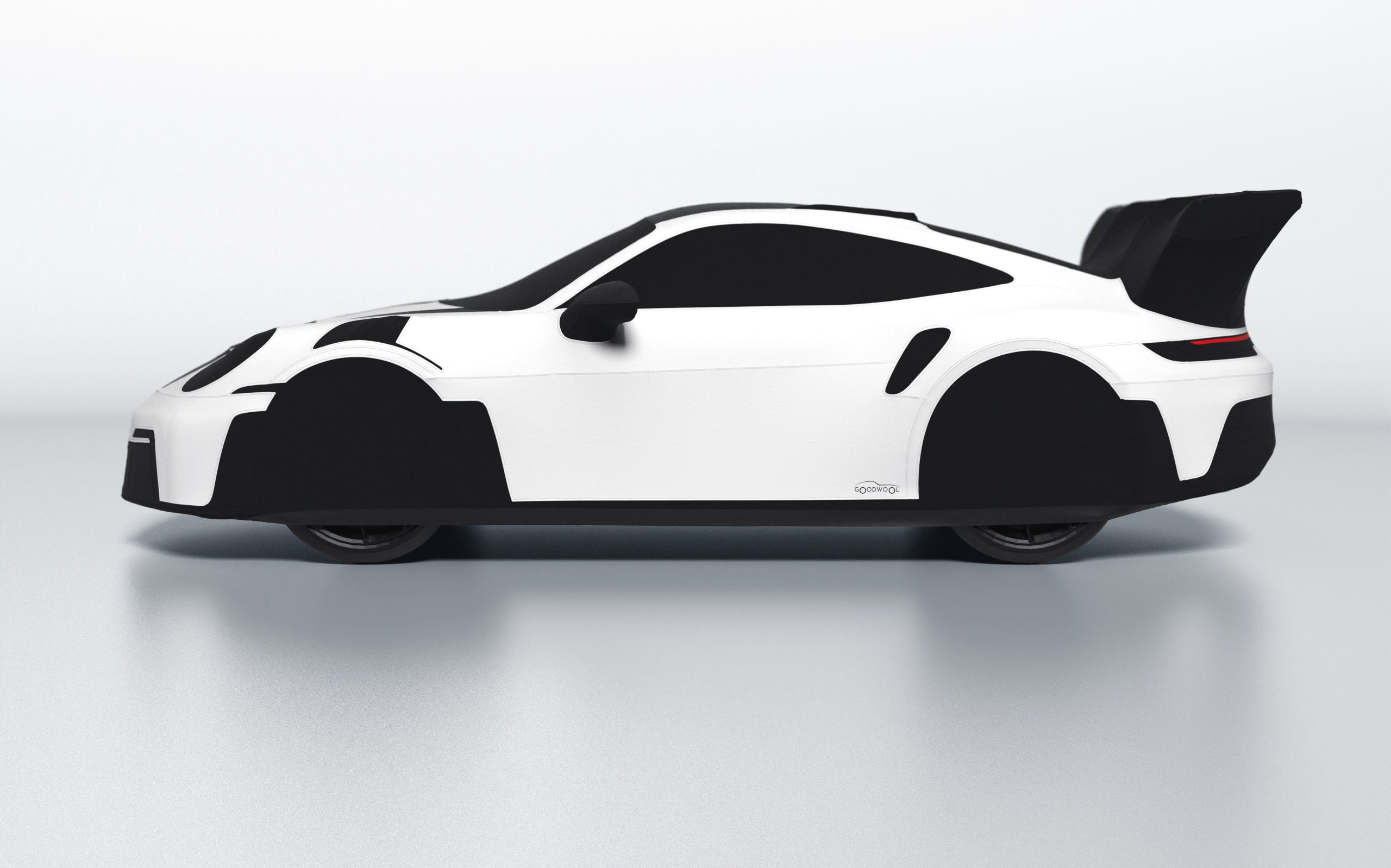Goodwool tailor-made car cover for Porsche 911 (992.1) GT3 RS — White 010