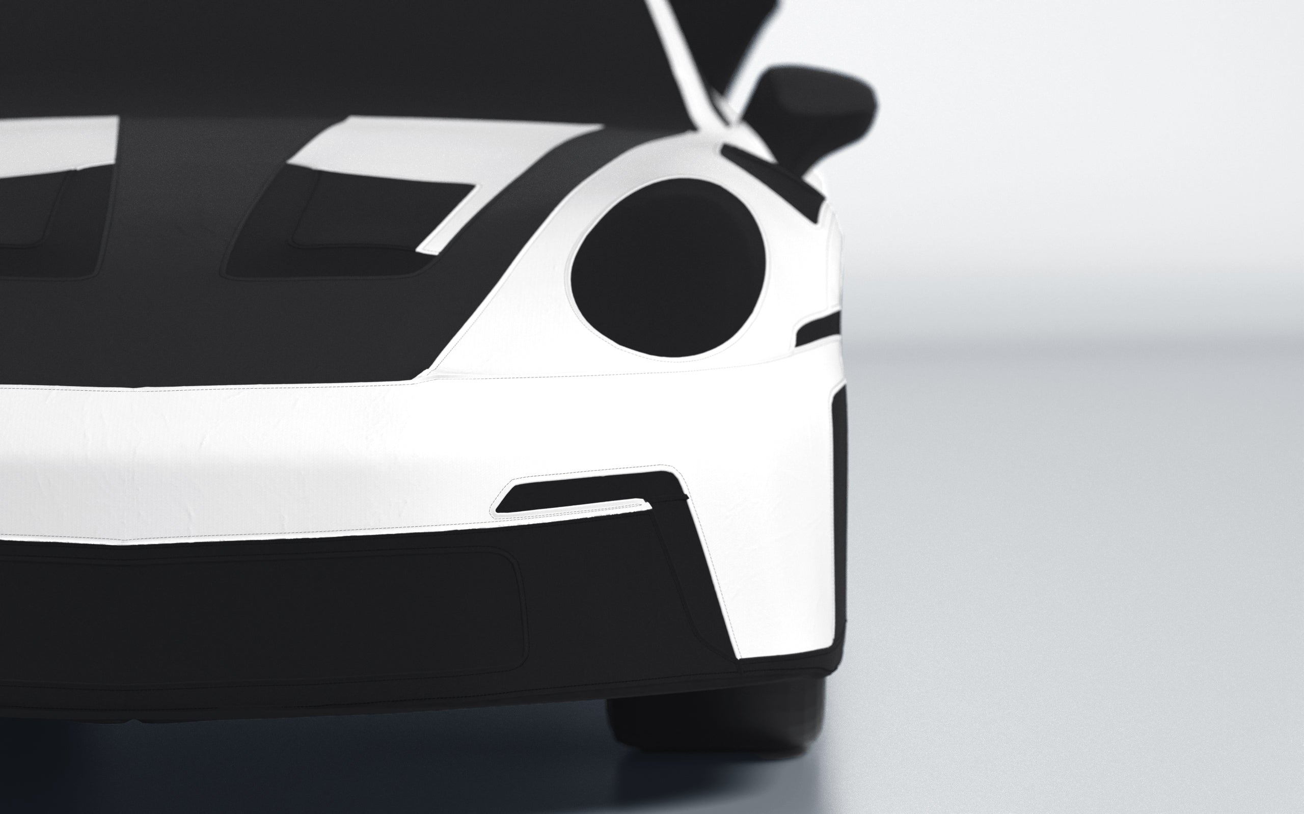 Goodwool tailor-made car cover for Porsche 911 (992.1) GT3 RS — White 010