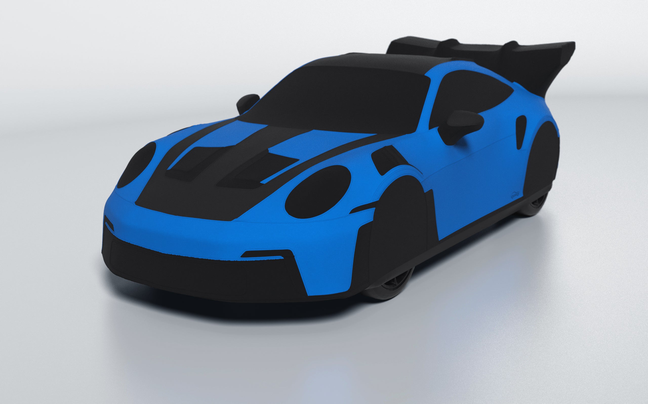 Goodwool tailor-made car cover for Porsche 911 (992.1) GT3 RS — Blue 540