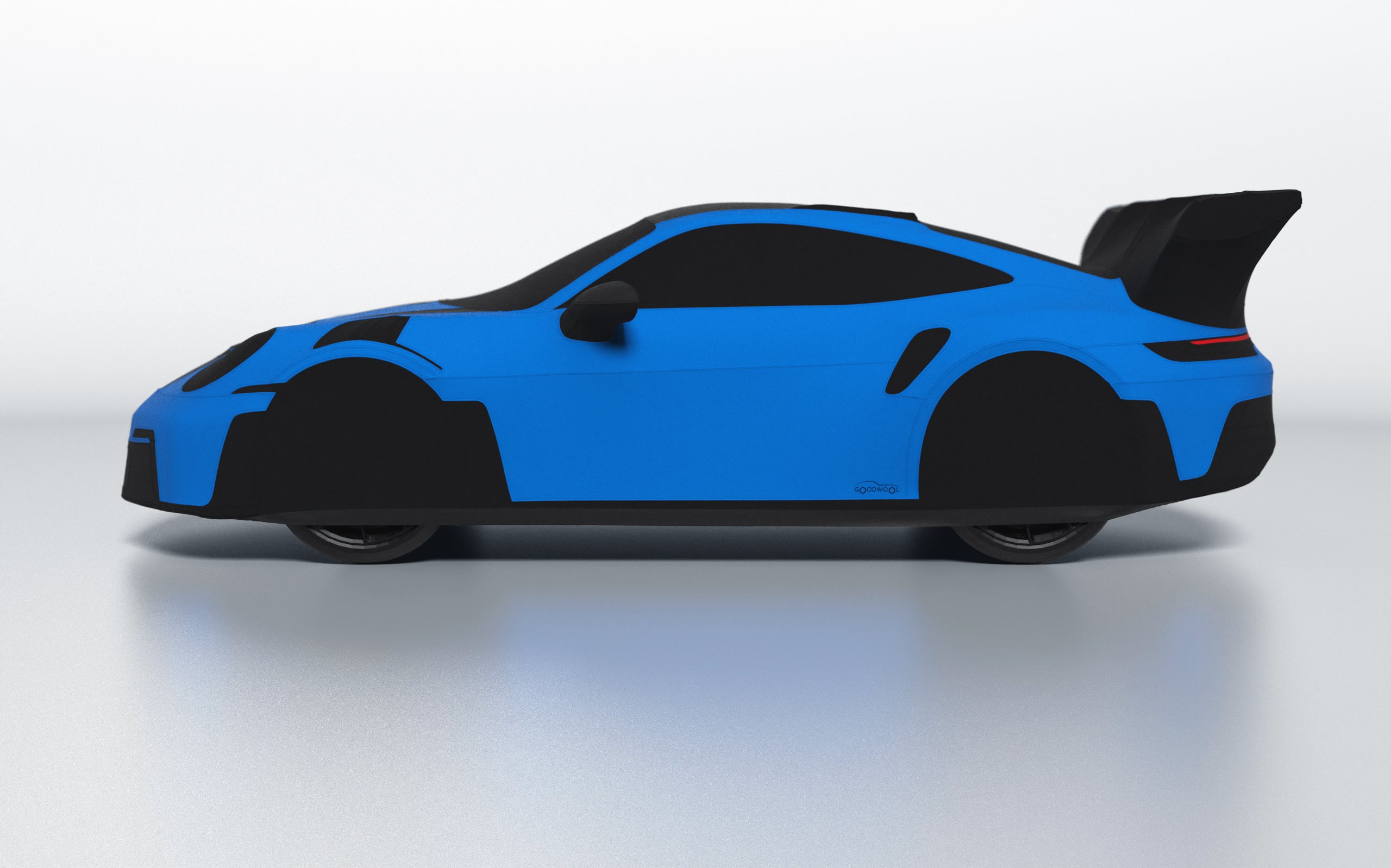 Goodwool tailor-made car cover for Porsche 911 (992.1) GT3 RS — Blue 540