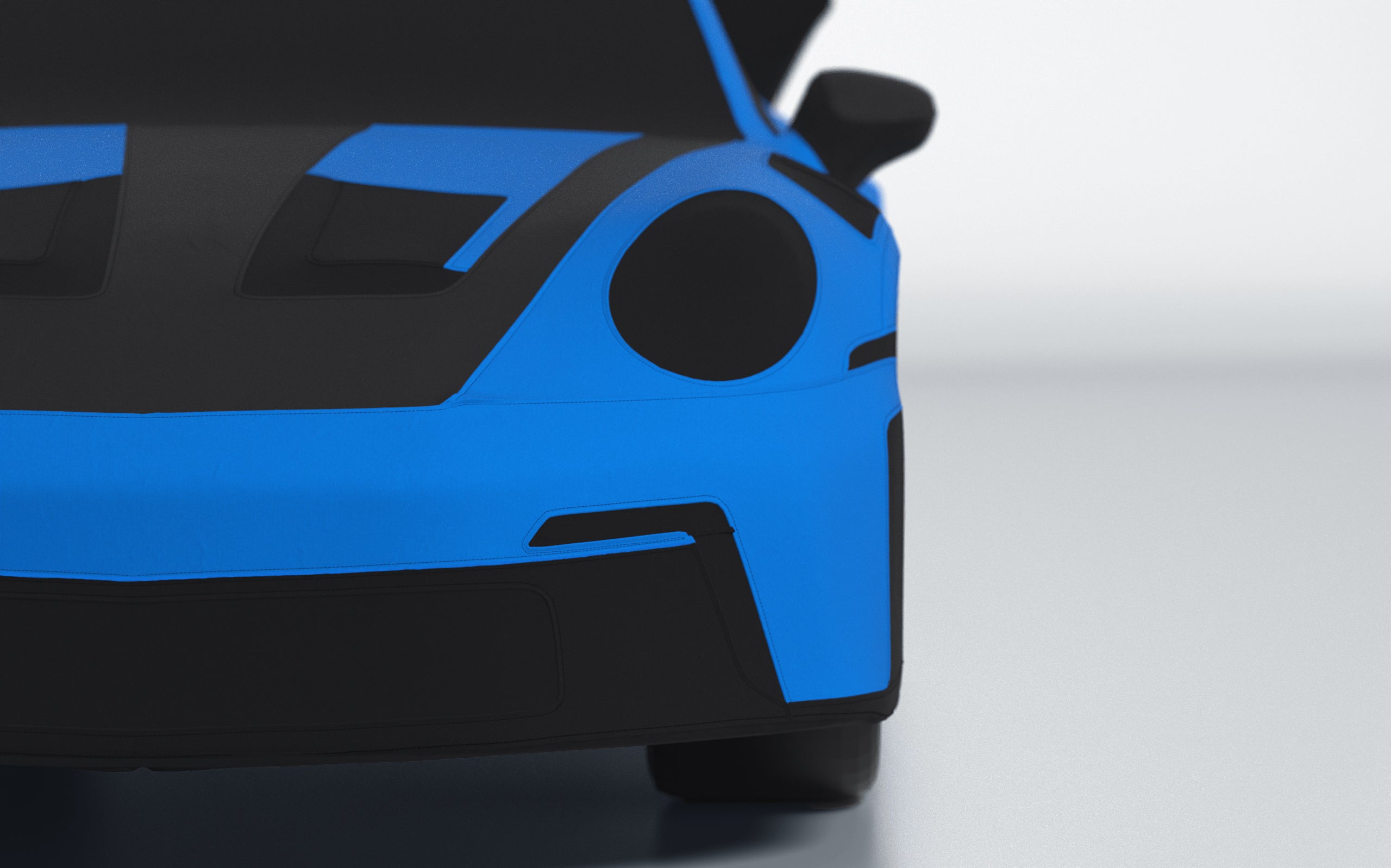 Goodwool tailor-made car cover for Porsche 911 (992.1) GT3 RS — Blue 540