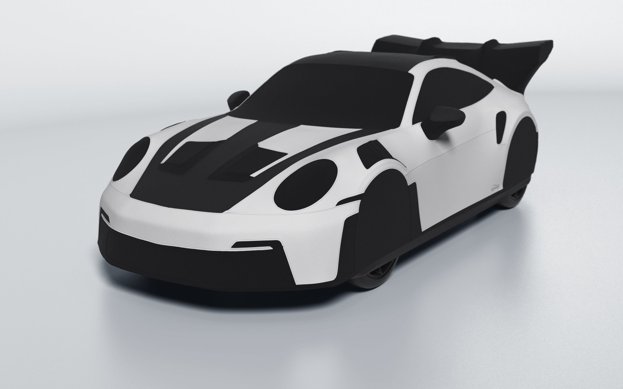 Goodwool tailor-made car cover for Porsche 911 (992.1) GT3 RS — Grey 710