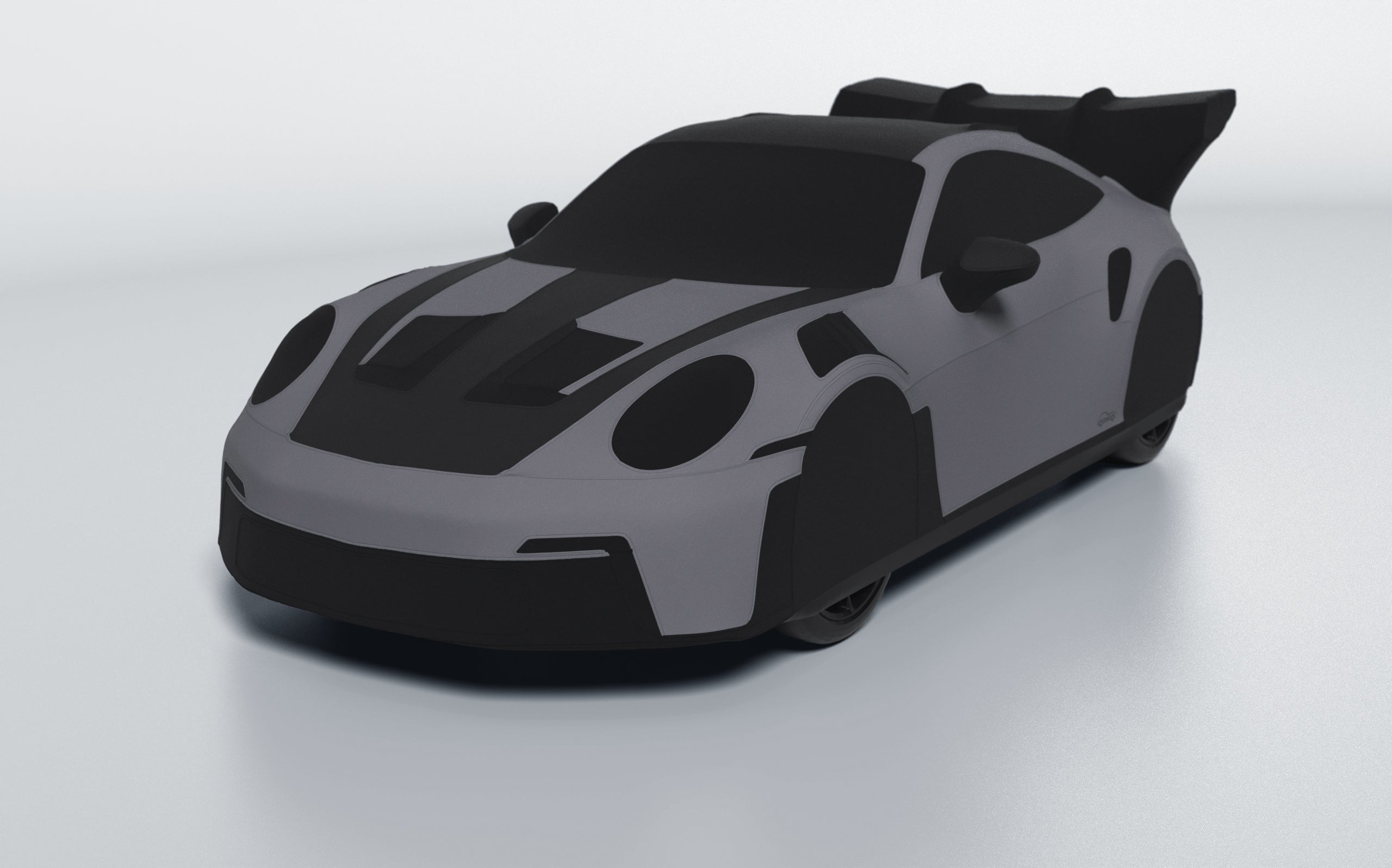 Goodwool tailor-made car cover for Porsche 911 (992.1) GT3 RS — Grey 770