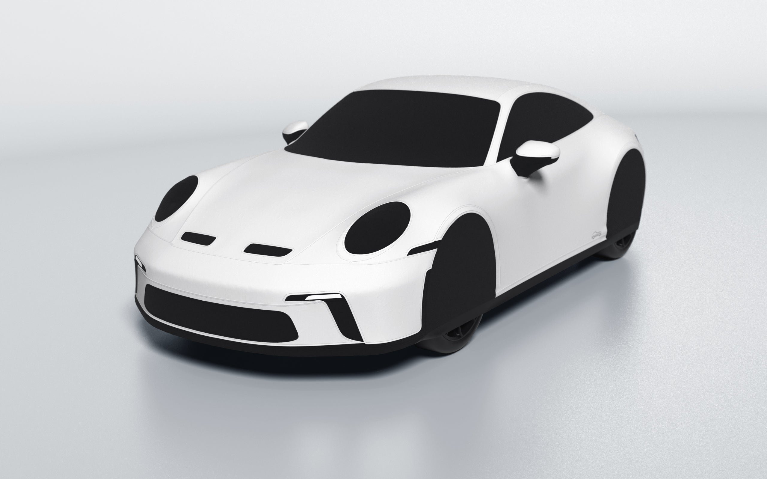 Goodwool tailor-made car cover for Porsche 911 (992.1) GT3 Touring — White 010