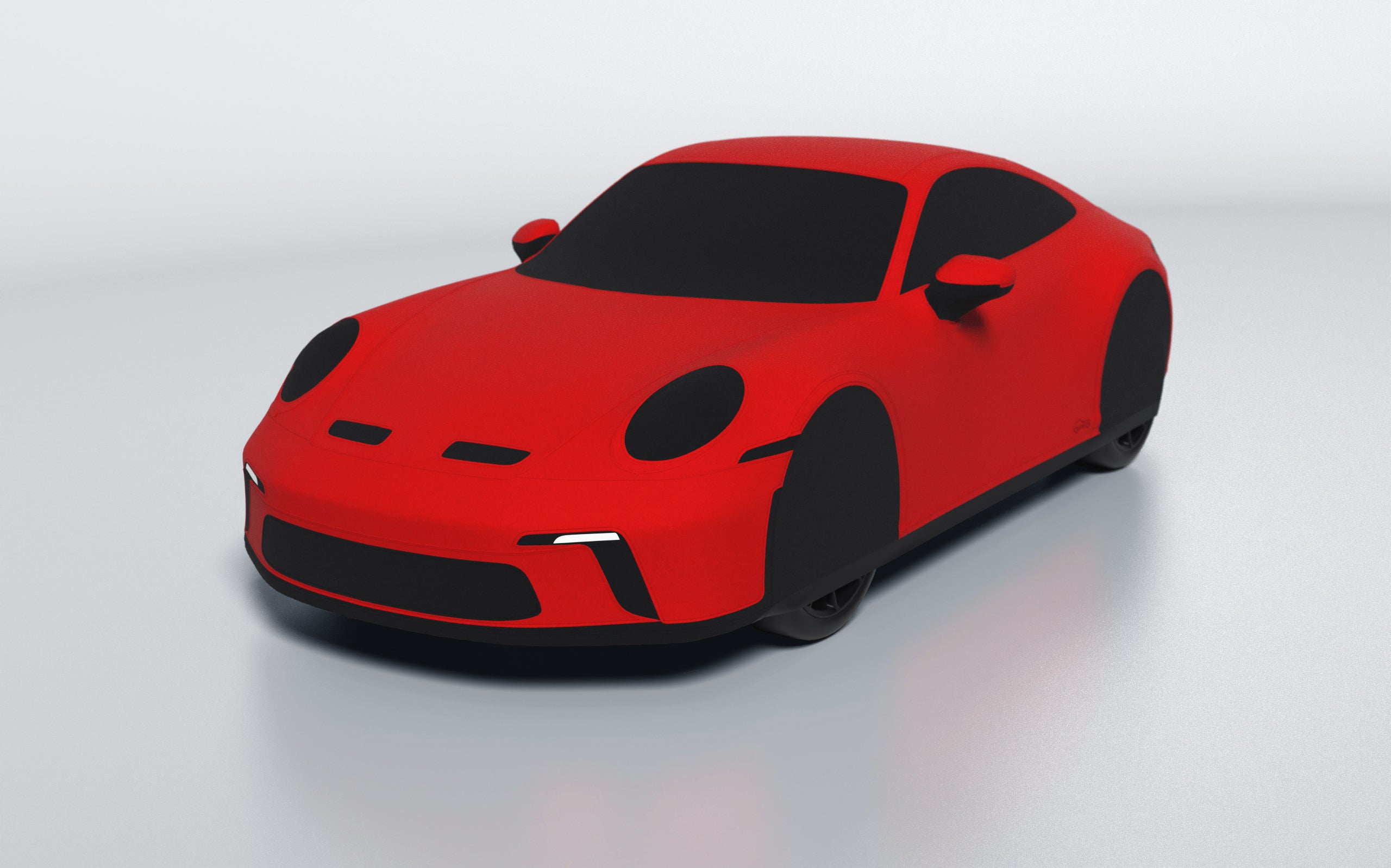 Goodwool tailor-made car cover for Porsche 911 (992.1) GT3 Touring — Red 150